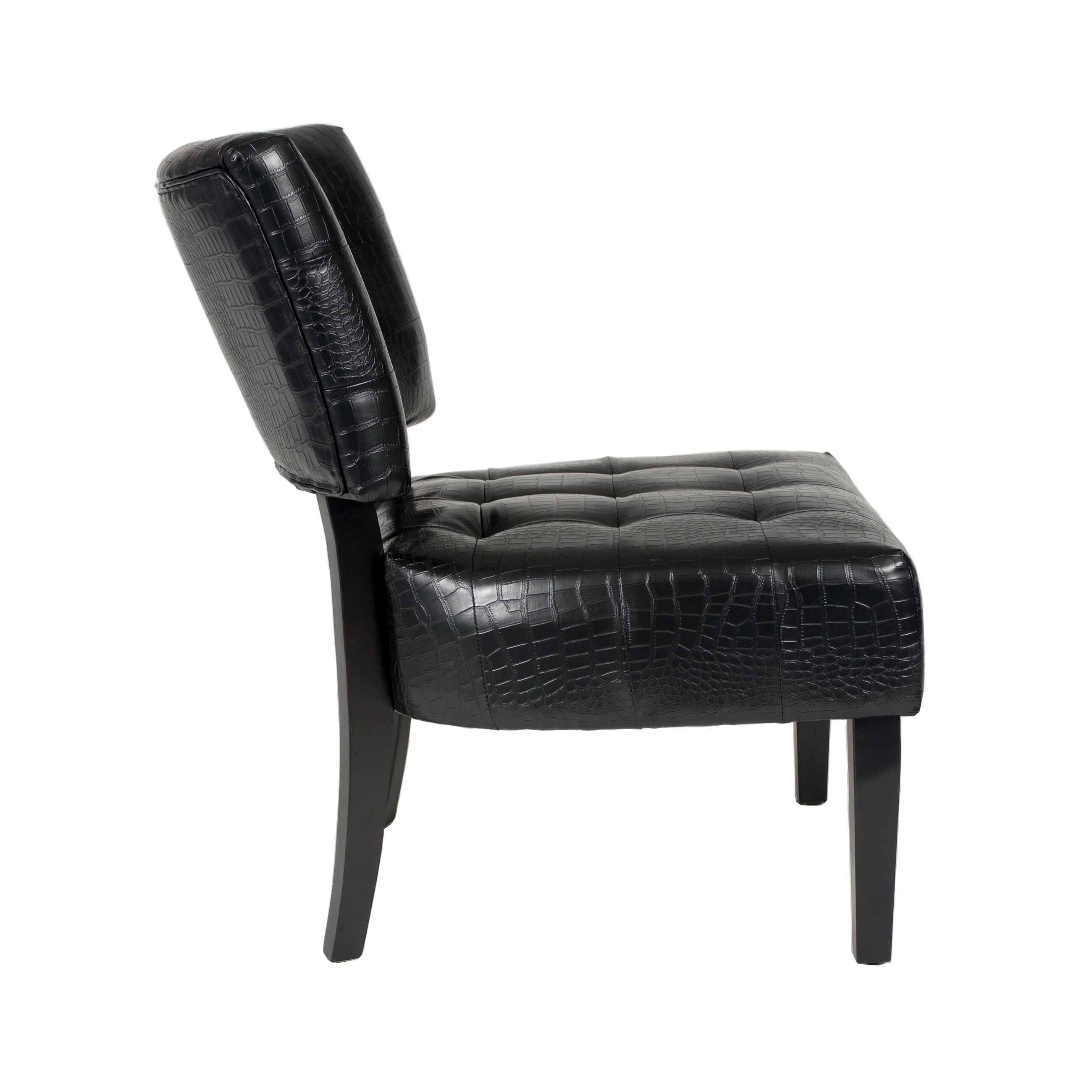 Anjotiya Faux Leather Tufted Accent Chair with Oversized Seating AC002