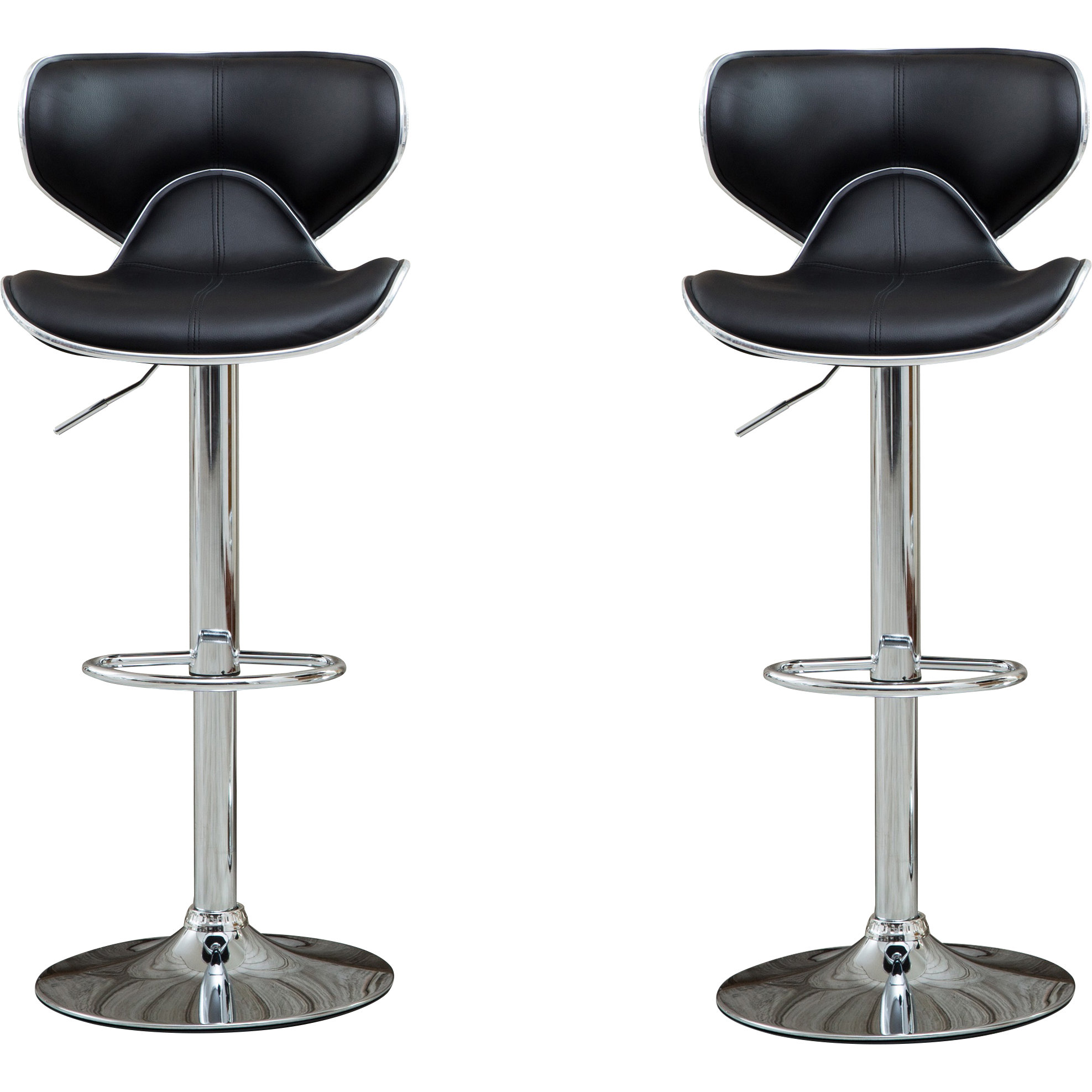 Roundhill Furniture Adjustable Height Swivel Bar Stool & Reviews Wayfair