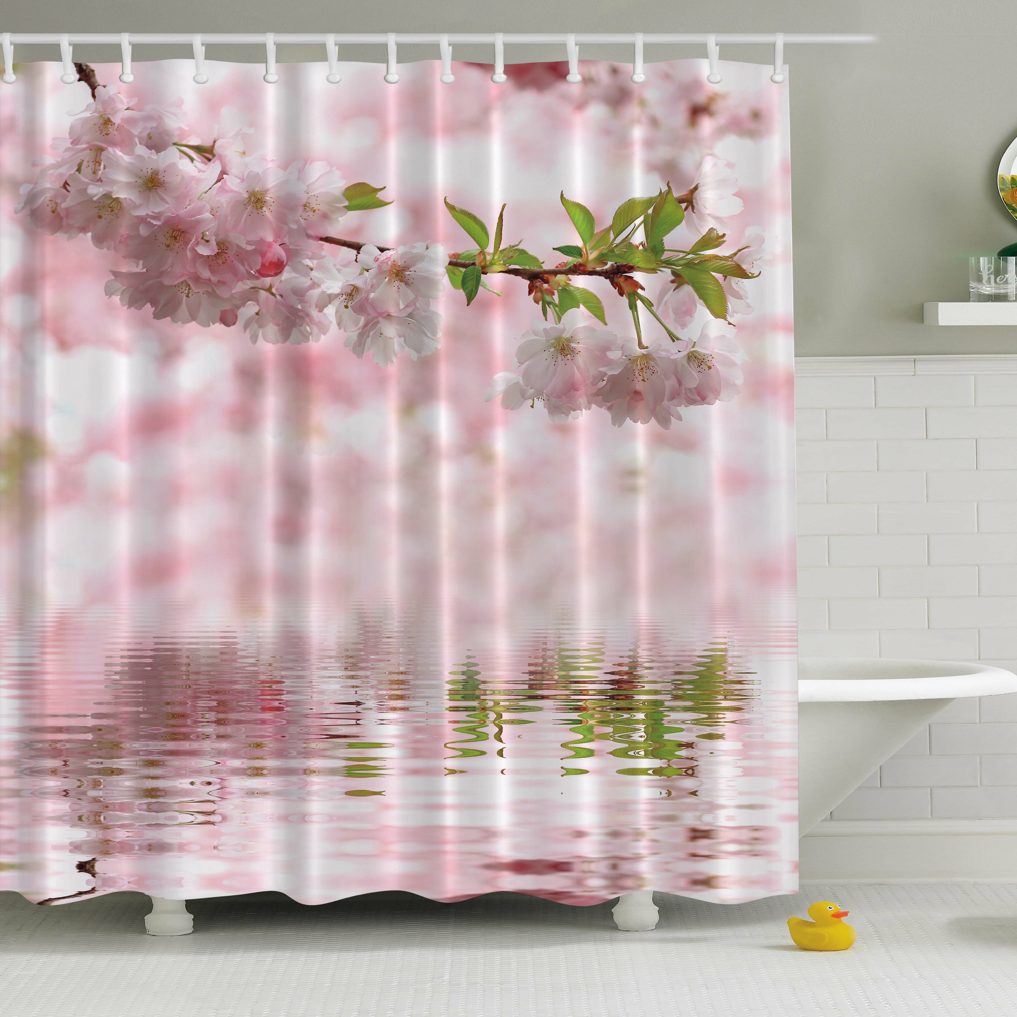 Ambesonne Cherry Blooms Print Shower Curtain & Reviews | Wayfair