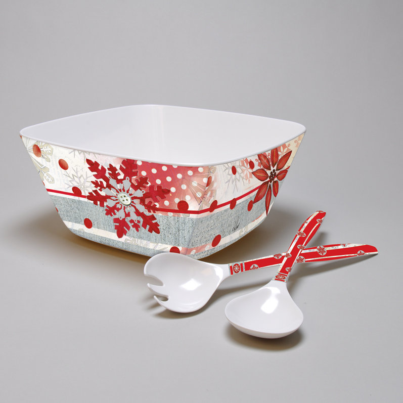 Lang 3 Piece Winter Holiday Melamine Large Serving Bowl Set Wayfair