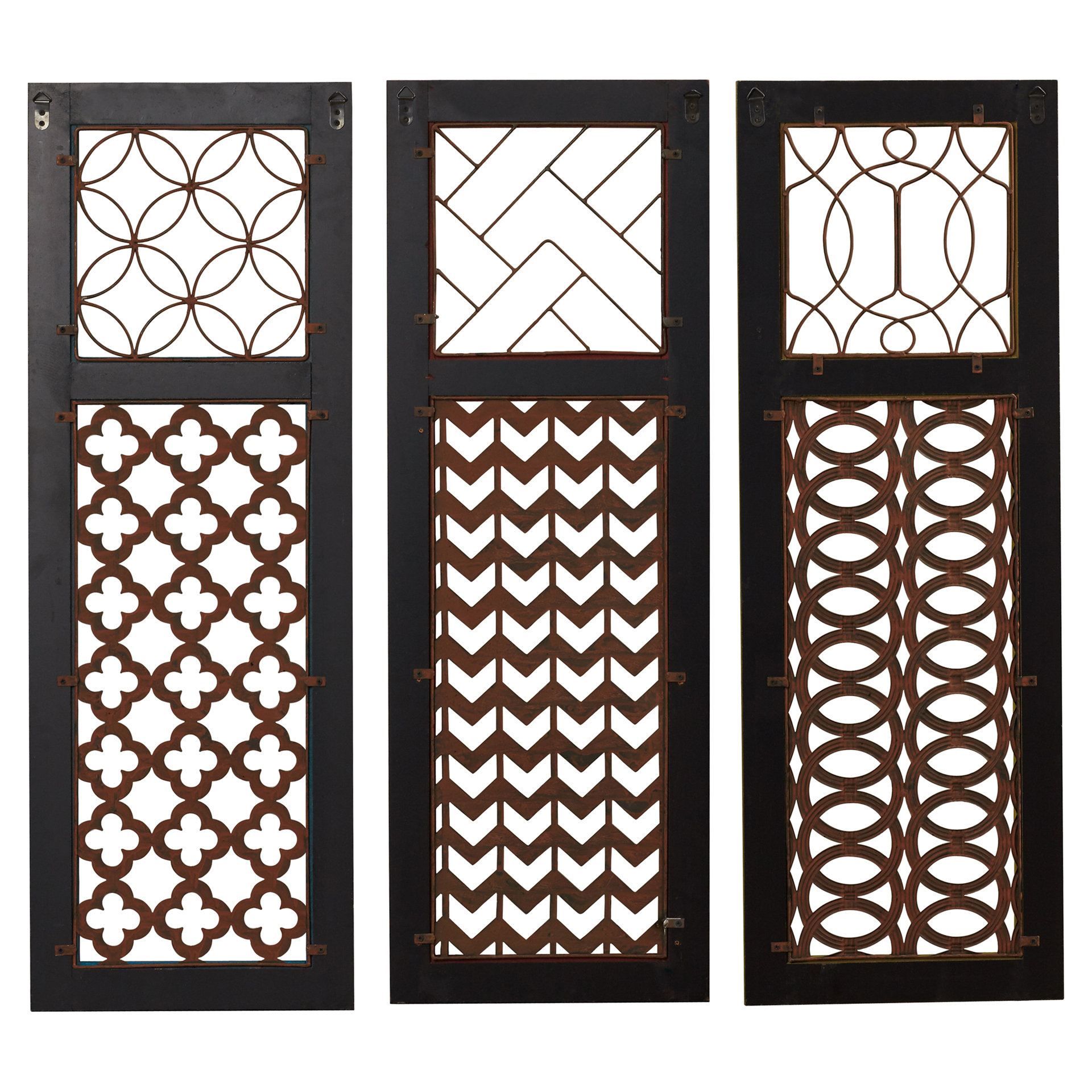 Bungalow Rose Almere 3 Piece Fancy Wood Metal Panel Wall Décor Set