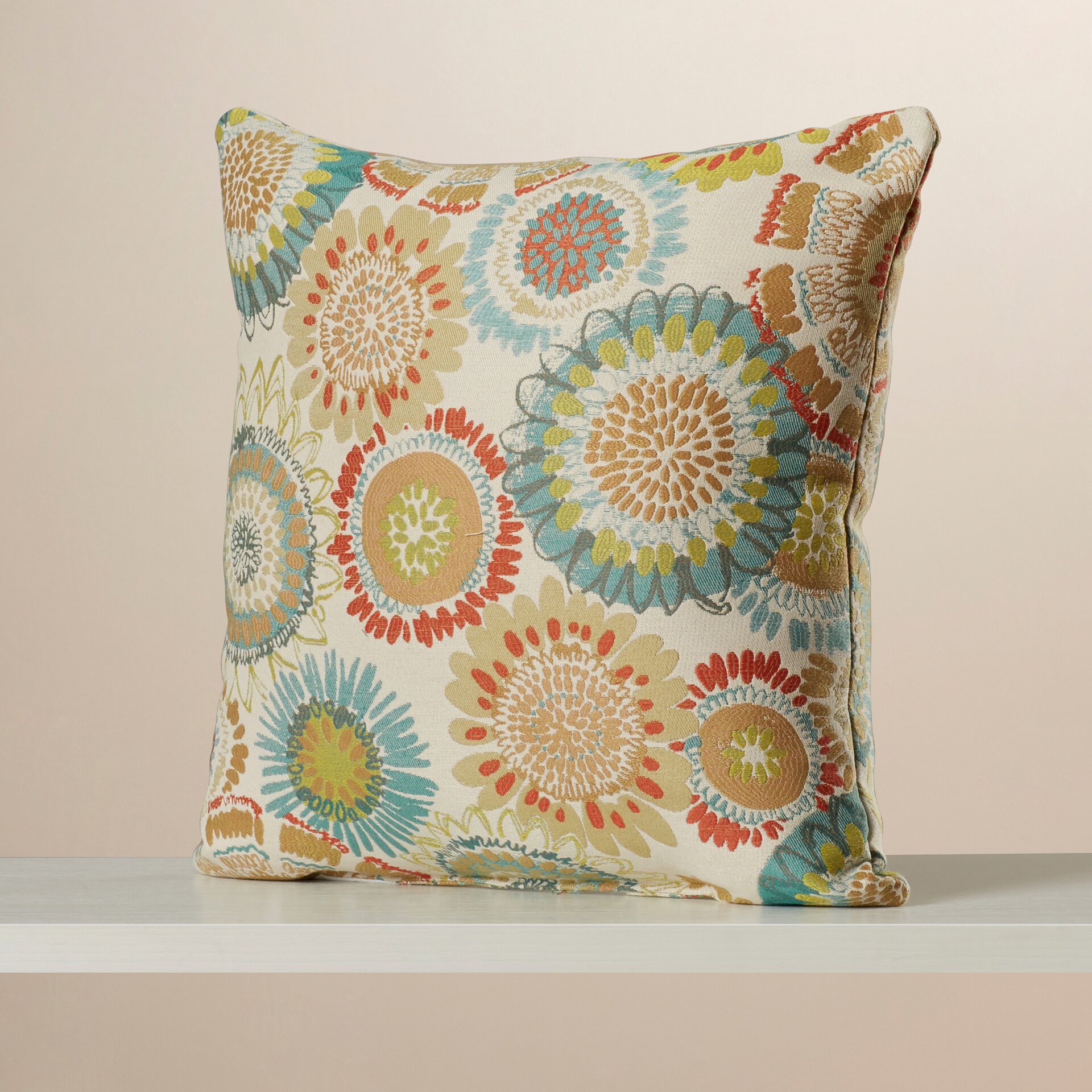 Bungalow Rose Bangor Aqua Throw Pillow & Reviews | Wayfair