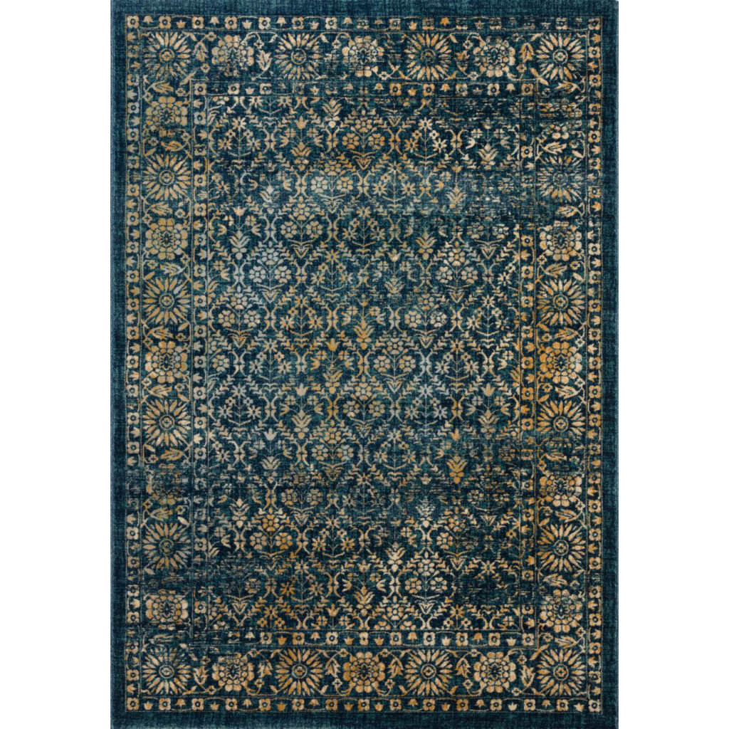 Bungalow Rose Ferry Navy/Gold Area Rug & Reviews Wayfair