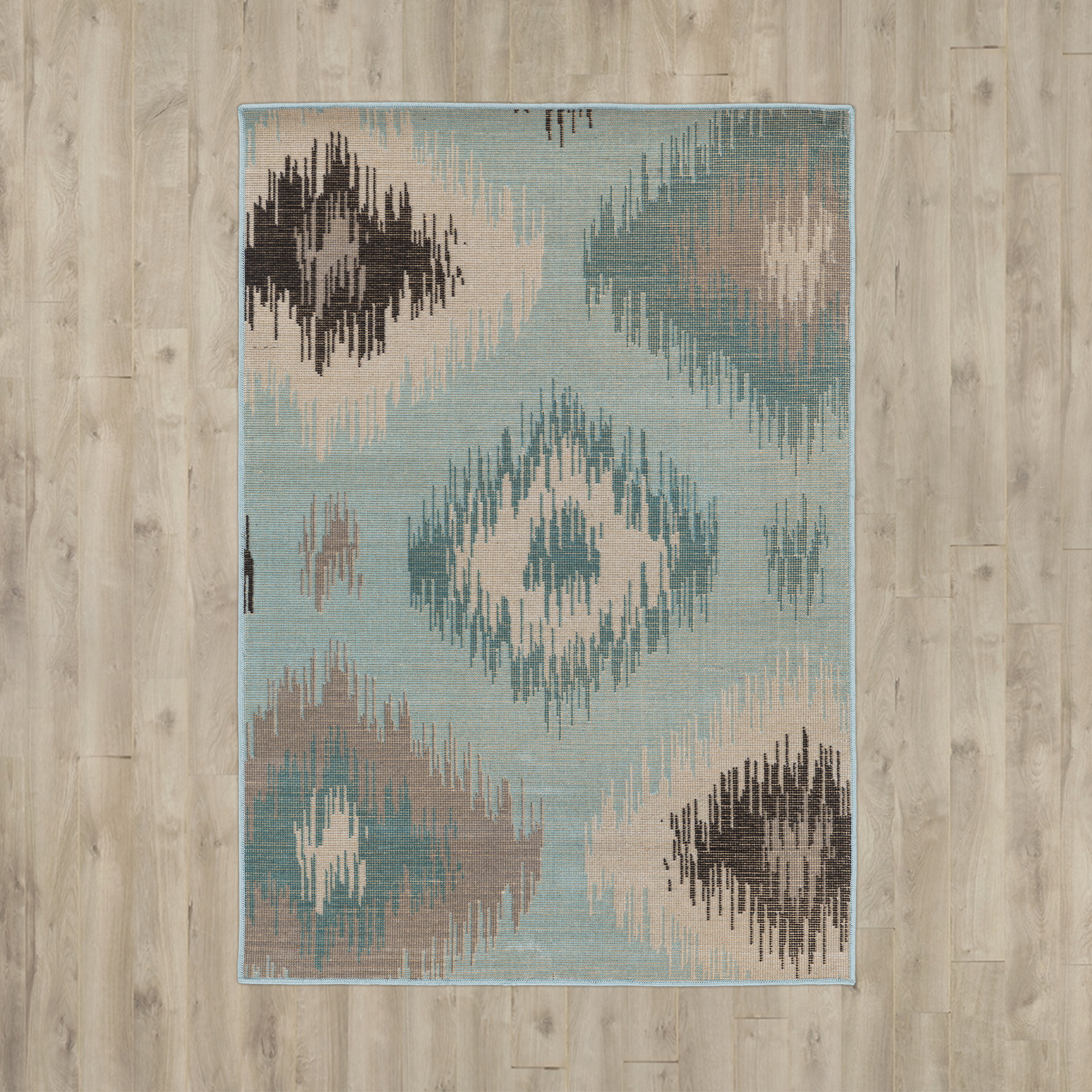 Bungalow Rose Septfontaines Teal/Beige Area Rug & Reviews Wayfair
