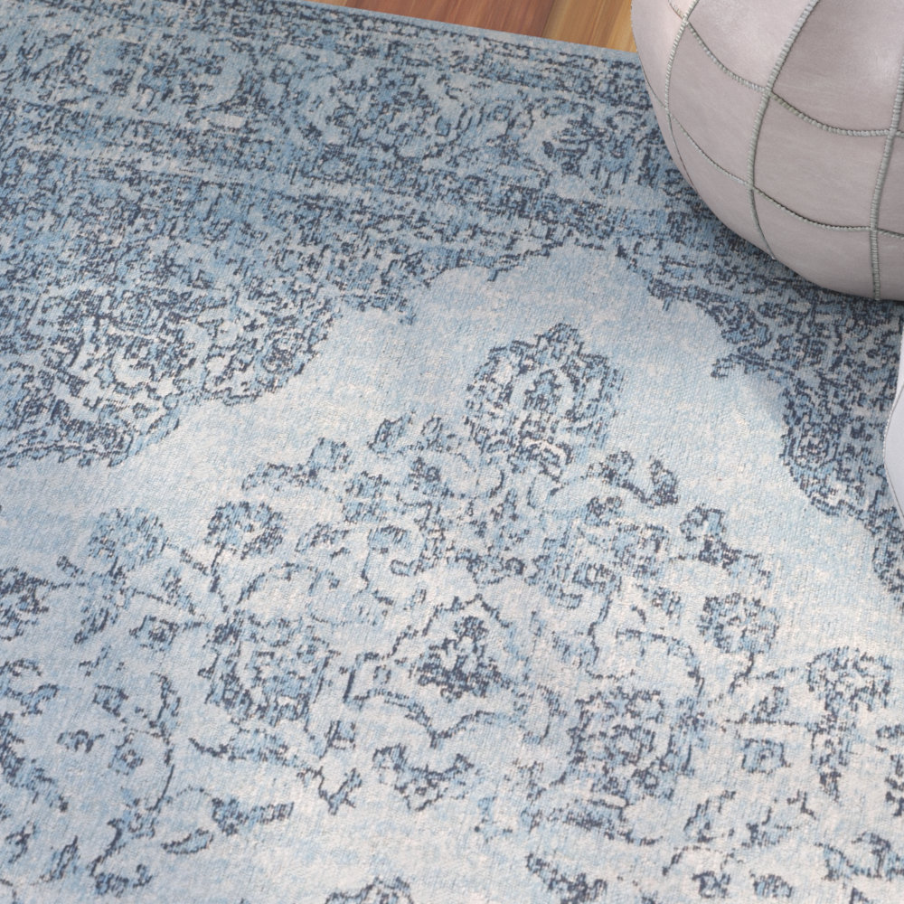Bungalow Rose Ziggy Vintage Blue Area Rug & Reviews Wayfair