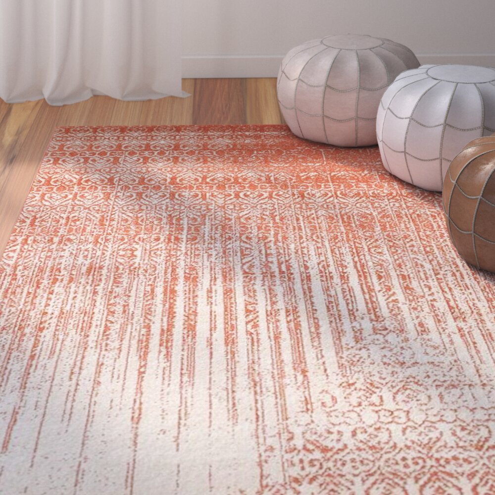 Bungalow Rose Ventura Terracotta Area Rug & Reviews | Wayfair