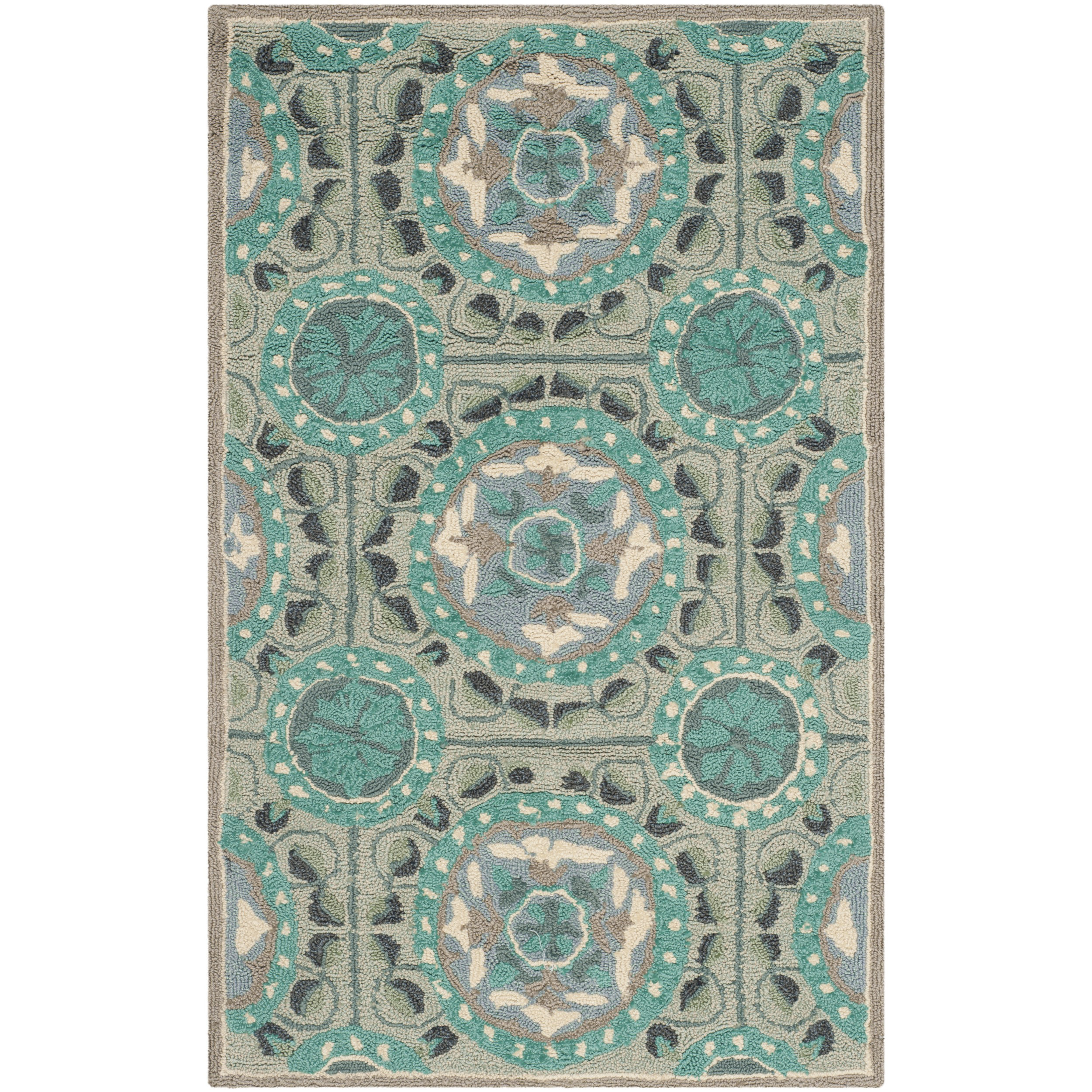 Bungalow Rose Puri Mint/Aqua Outdoor Area Rug & Reviews Wayfair
