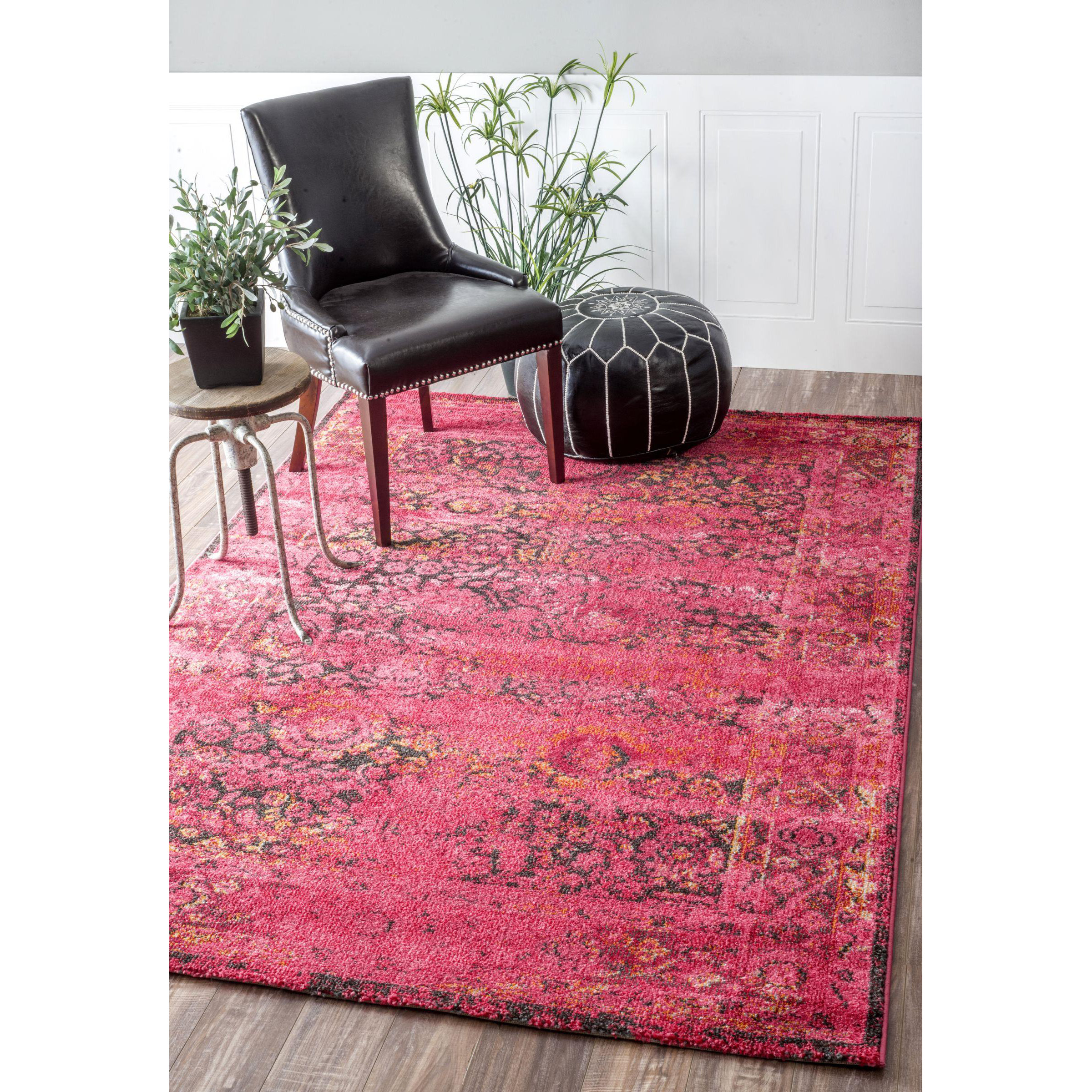 Bungalow Rose Varun Shuler Cherry Pink Area Rug & Reviews Wayfair