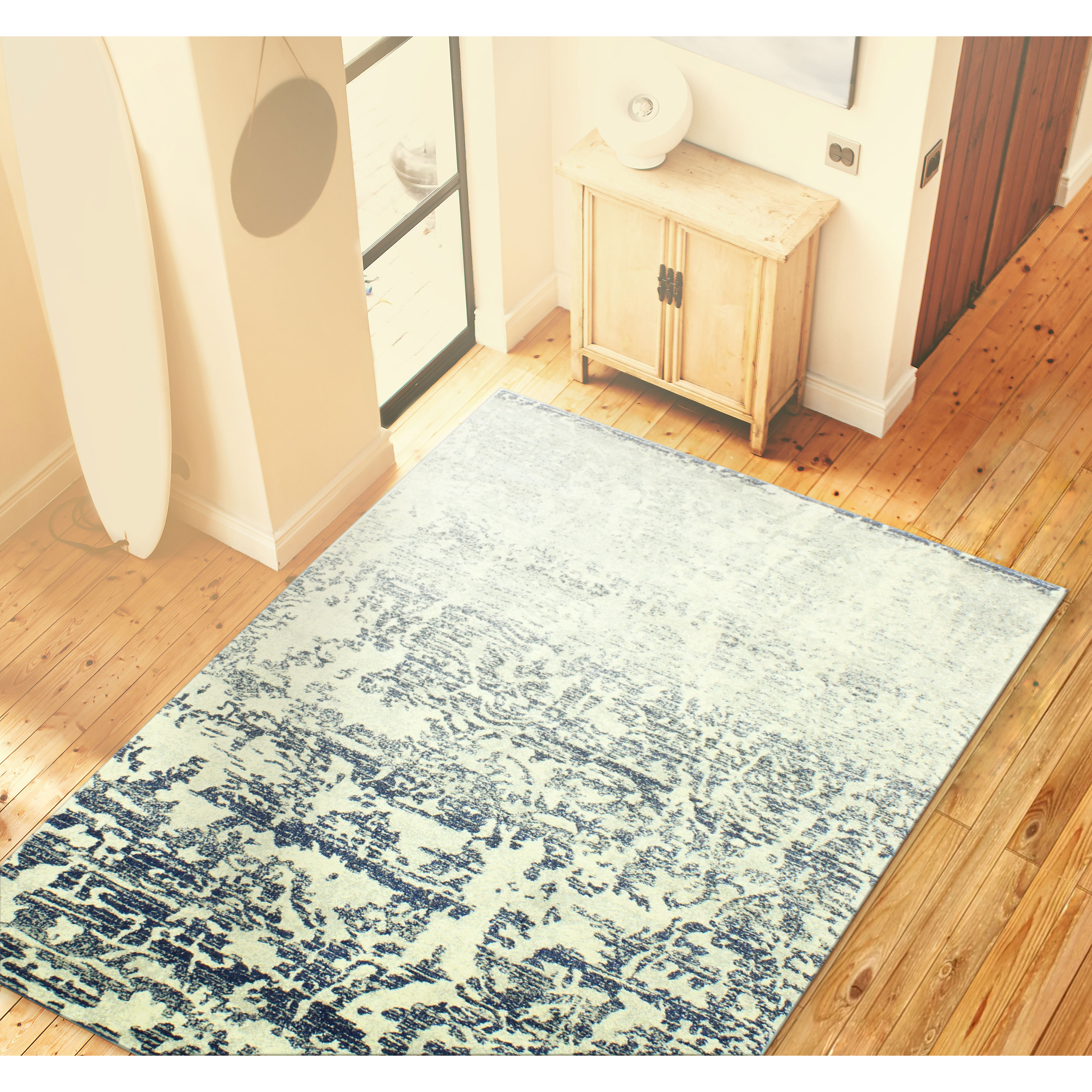 Bungalow Rose Arlingham Ivory/Blue Area Rug & Reviews Wayfair