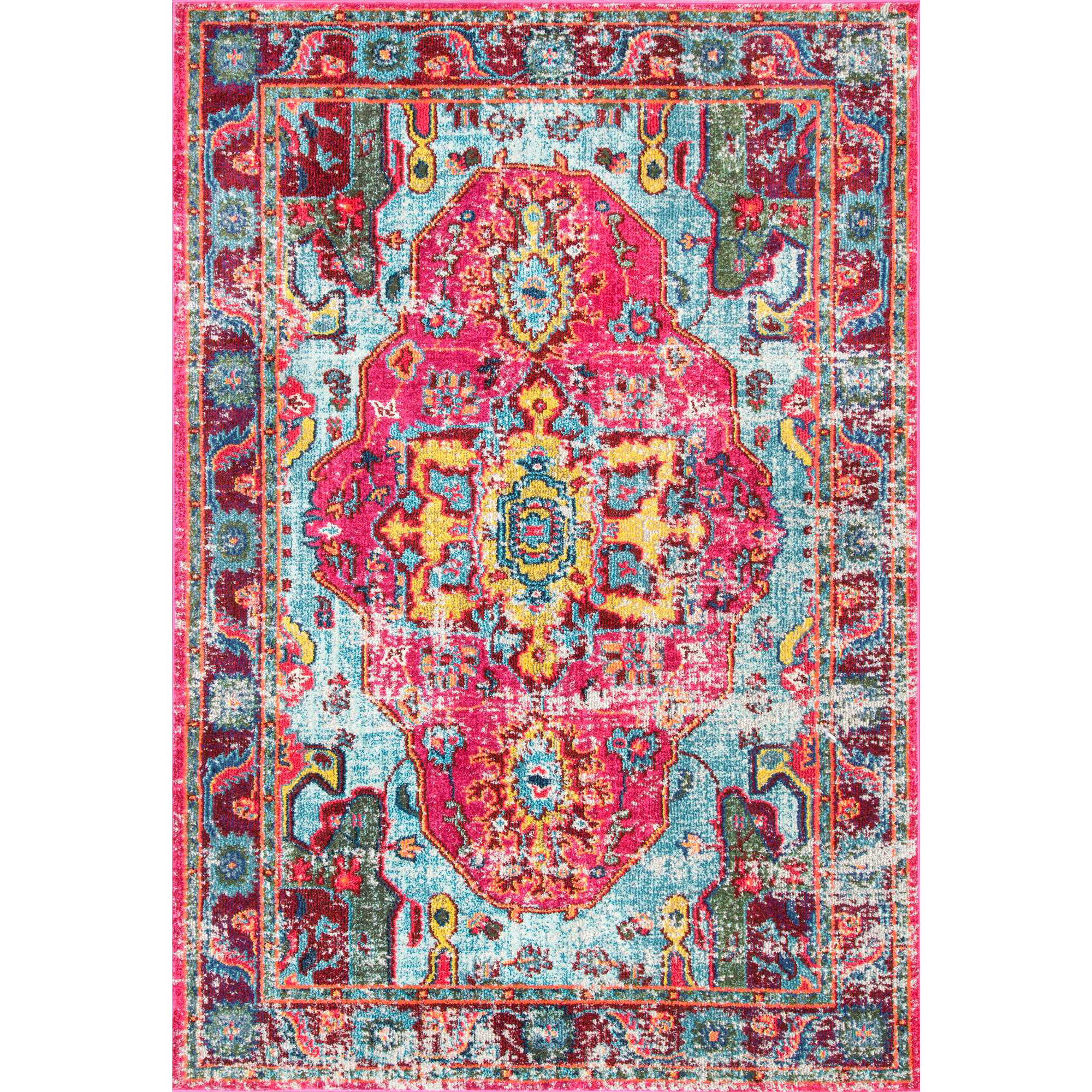 Bungalow Rose Loughlam Pink Area Rug & Reviews Wayfair