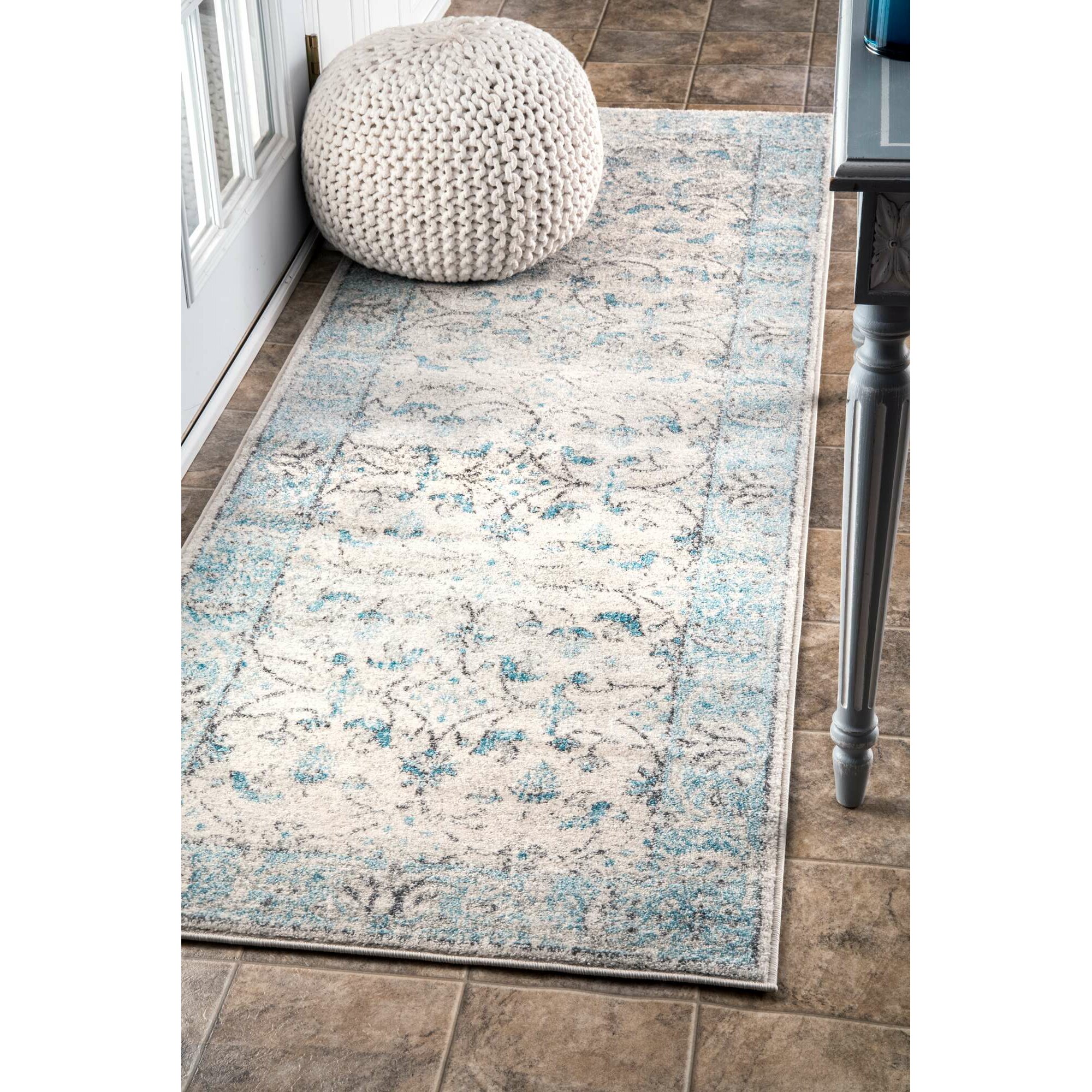 Bungalow Rose Pittwater Aqua Area Rug & Reviews Wayfair.ca