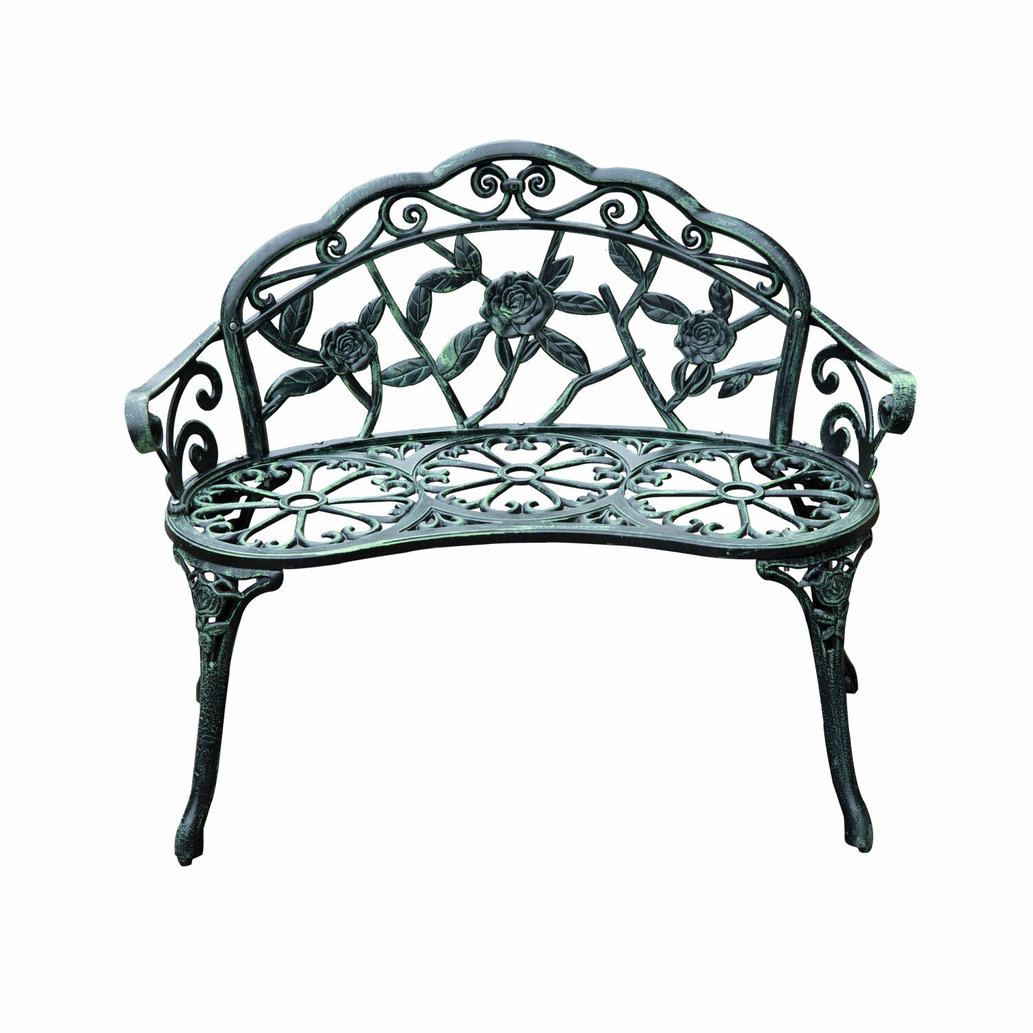 Outsunny Cast Iron Antique Outdoor Patio Garden Bench ...