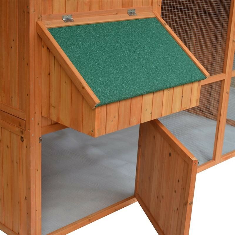 Pawhut Deluxe Extra-Large Backyard Chicken Coop/Hen House with Outdoor ... - Deluxe Extra Large BackyarD Chicken Coop Hen House With OutDoor Run D3 0019