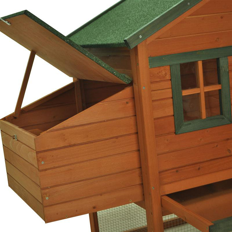 Pawhut Wooden Backyard Slant Roof Hen House Chicken Coop & Reviews