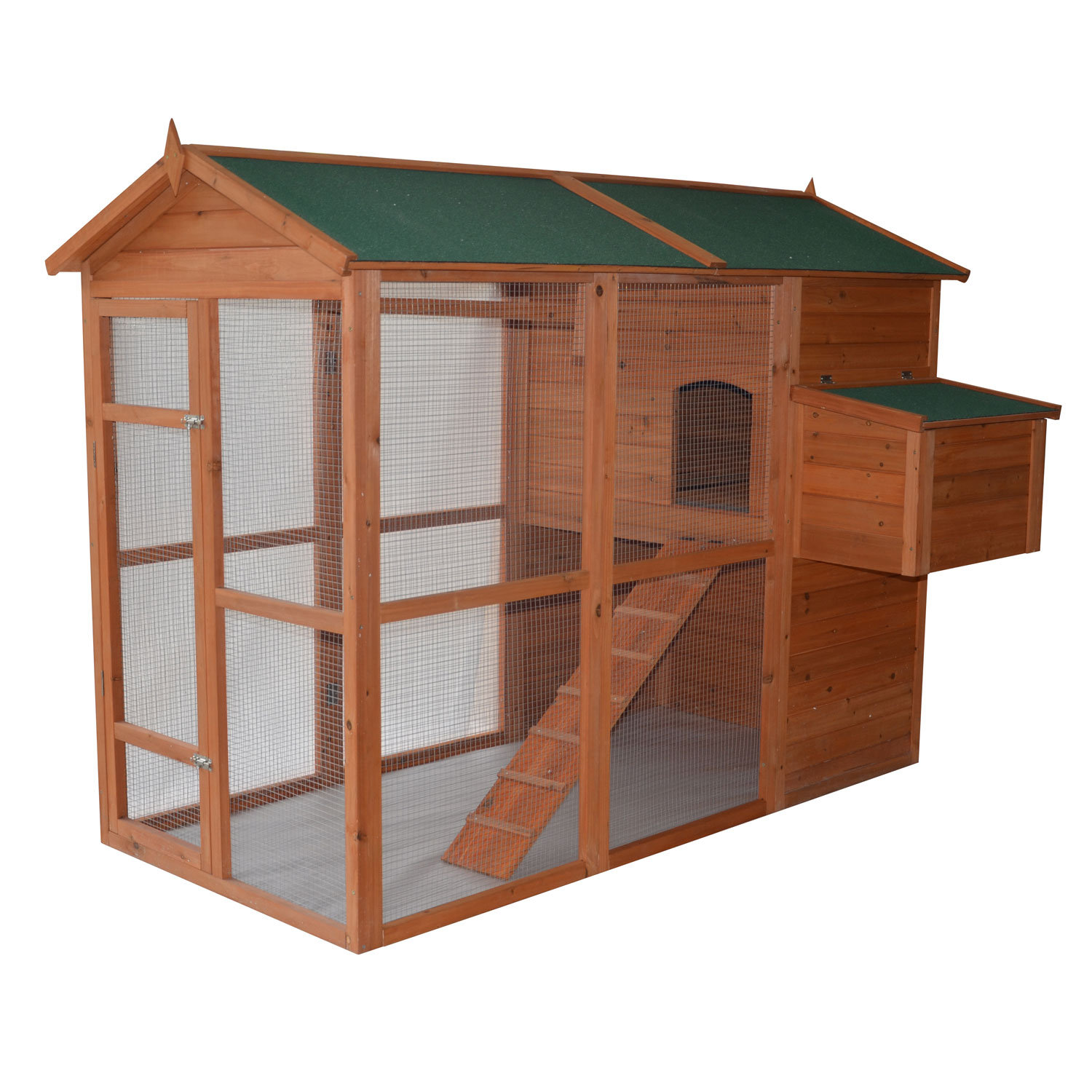 Pawhut Deluxe Large Backyard Chicken Coop/Hen House with 