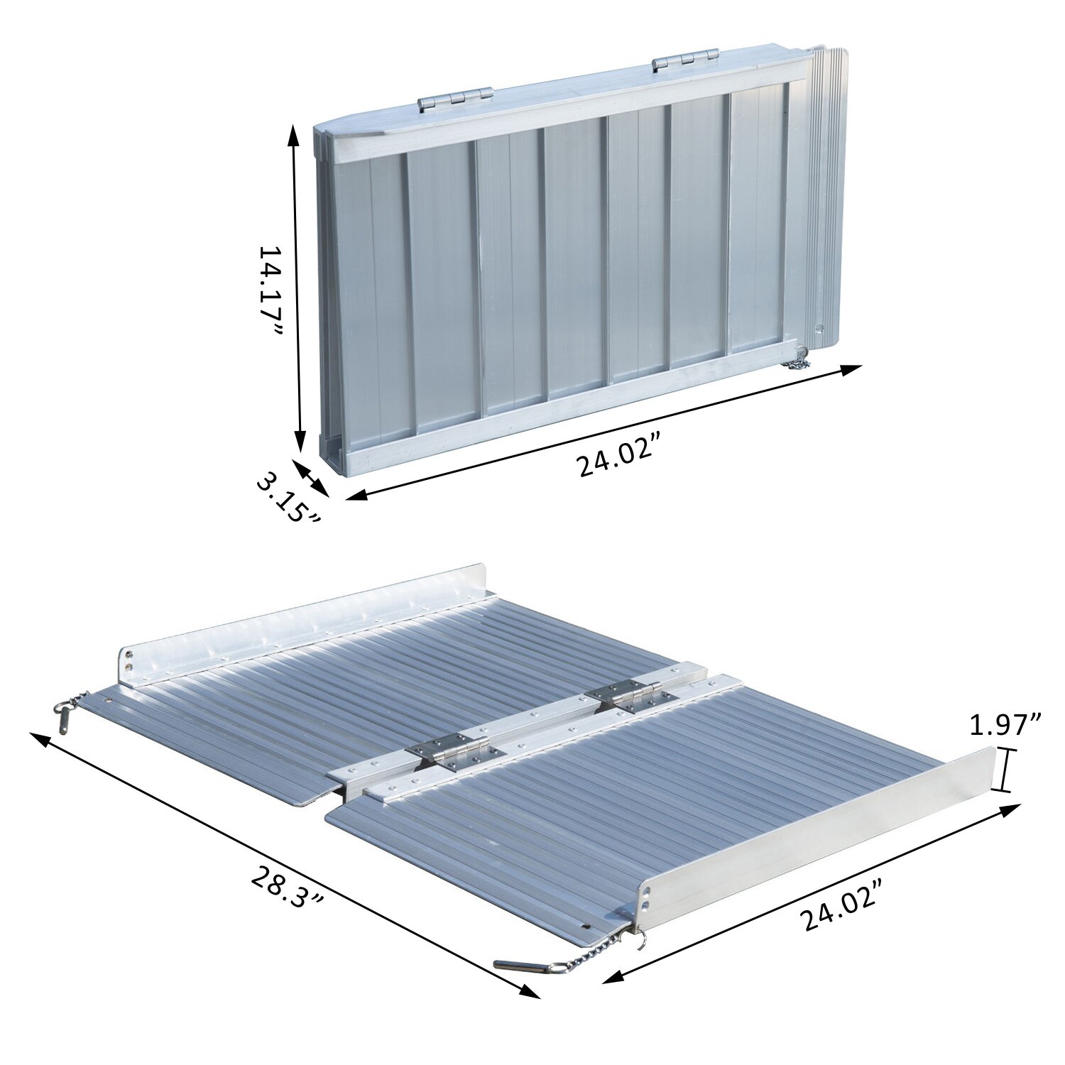 HomCom 2' Folding Portable Mobility Wheelchair Threshold Ramp & Reviews ...