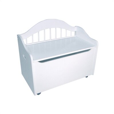 white personalized toy box