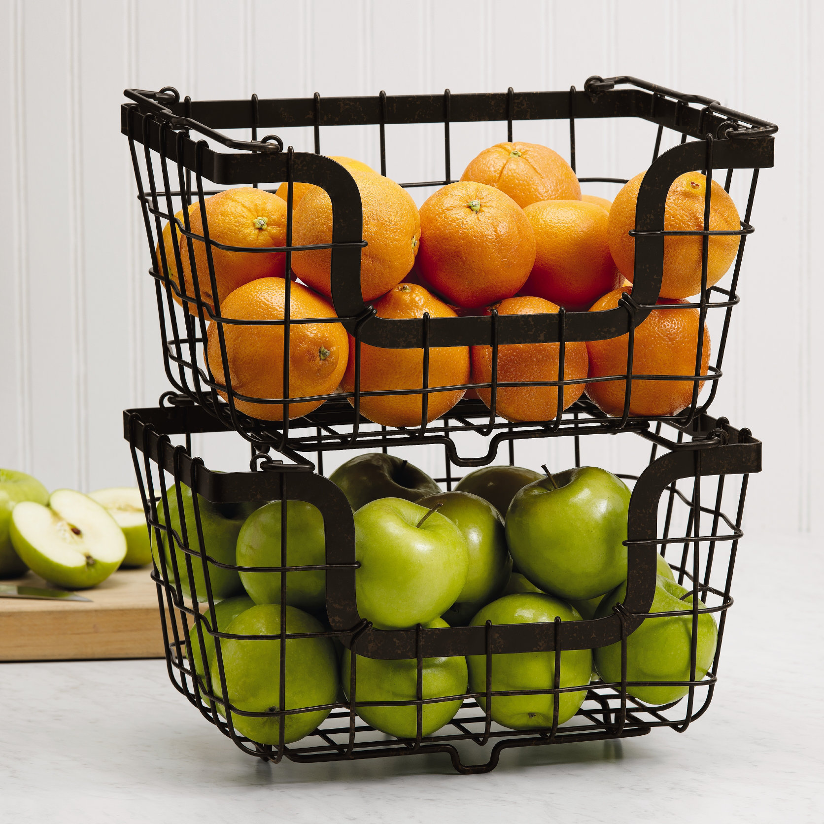 Gourmet Basics by Mikasa Stacking/Nesting Metal Basket & Reviews Wayfair