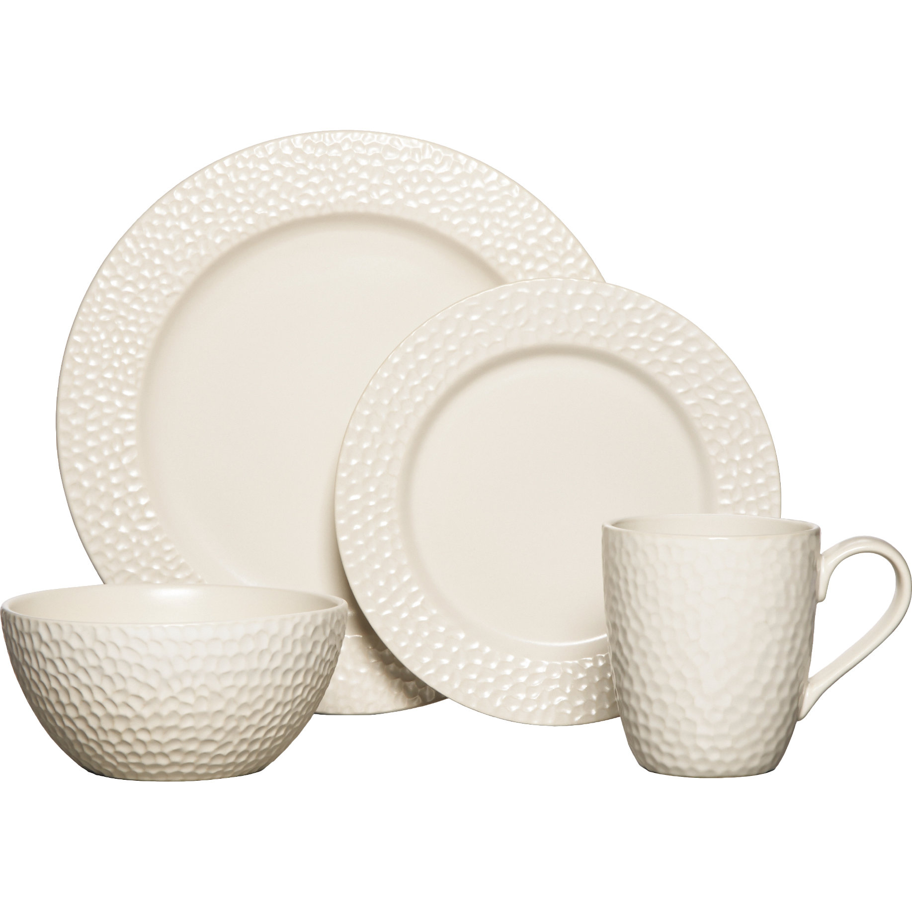 Gourmet Basics by Mikasa Hayes White 16 Piece Dinnerware Set & Reviews