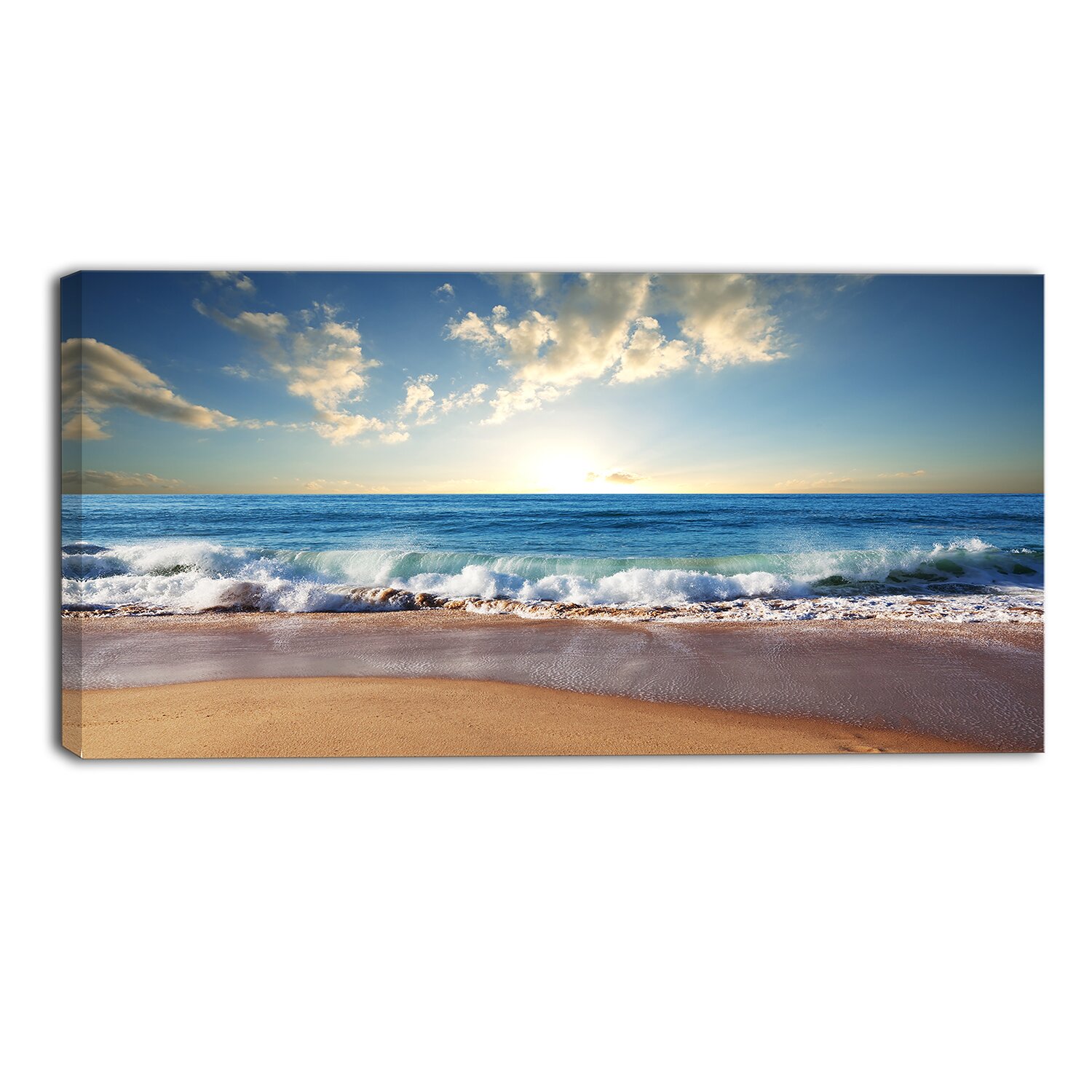 DesignArt Sea Sunset Seascape Photographic Print on Wrapped Canvas ...