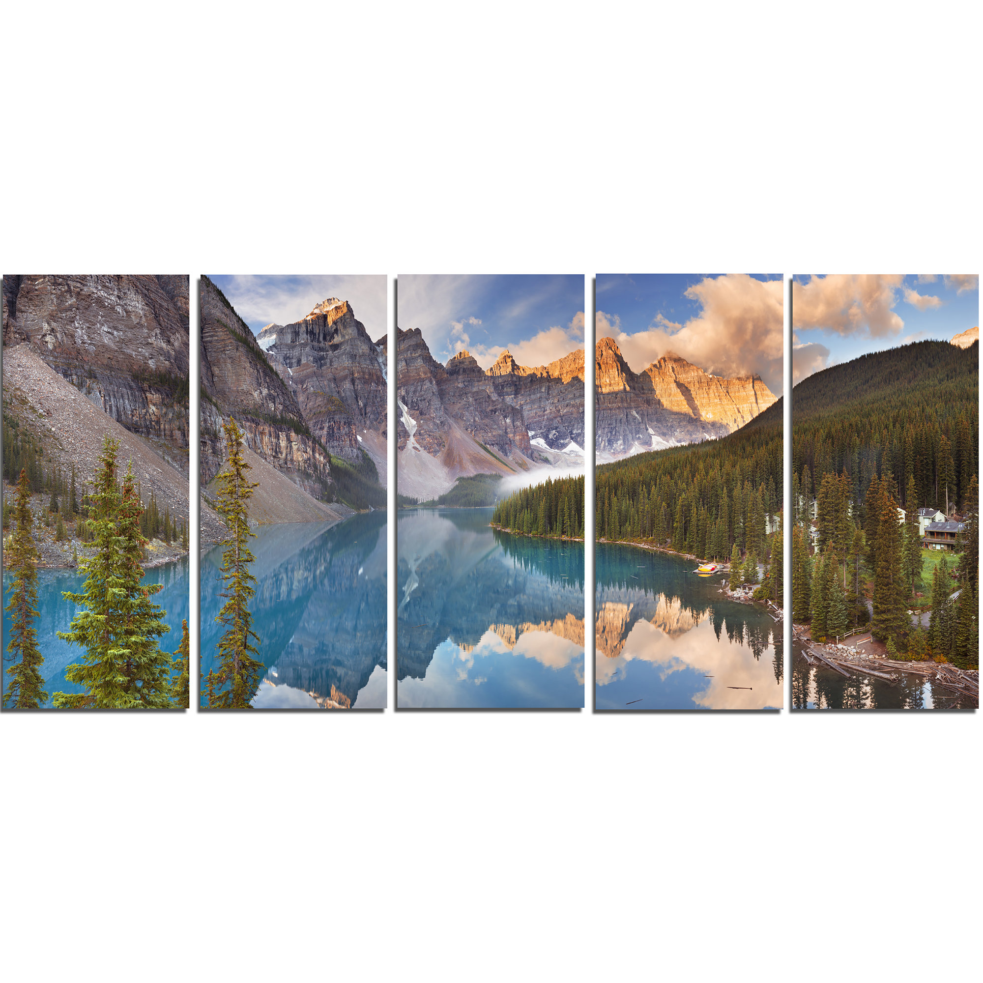 DesignArt Moraine Lake in Banff Park Canada 5 Piece Wall Art on Wrapped