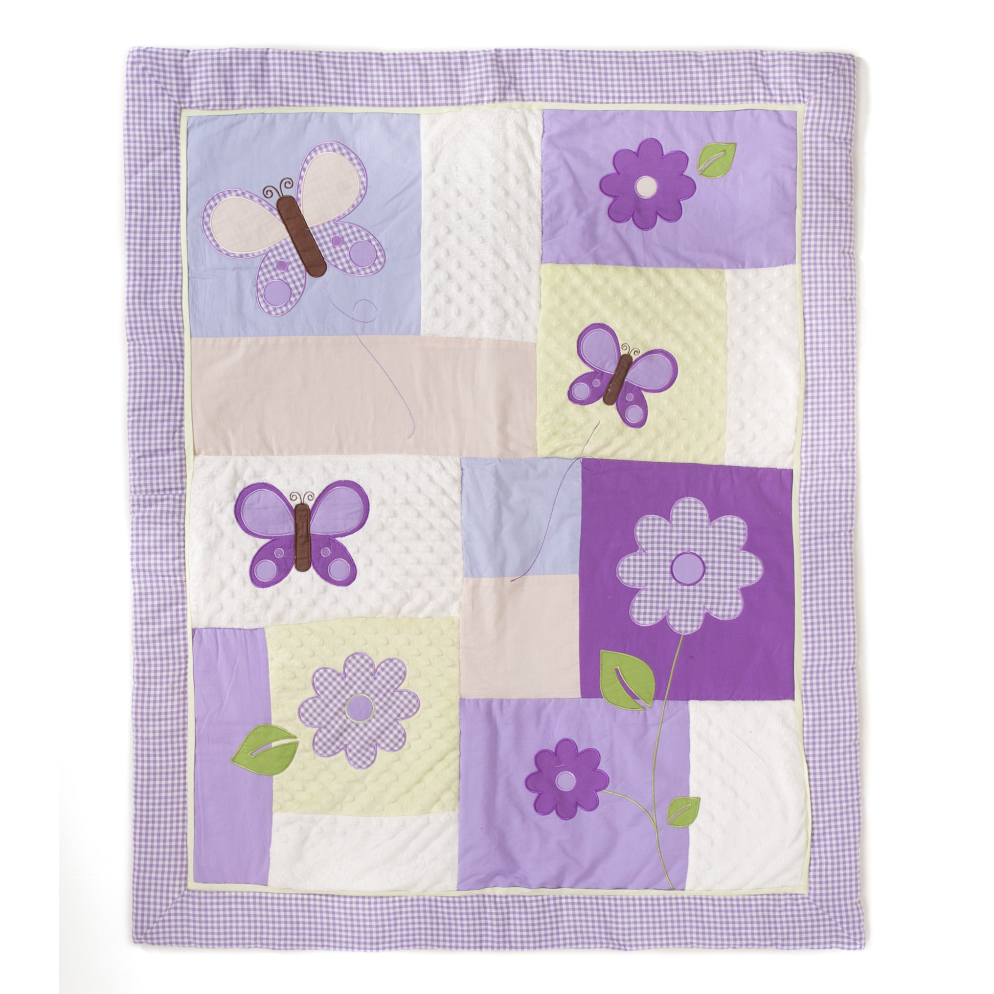 Pam Grace Creations Lavender Butterfly 10 Piece Crib Bedding Set