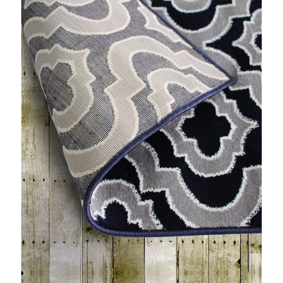 Rug and Decor Inc. Summit Elite Navy Blue/Gray Area Rug & Reviews Wayfair