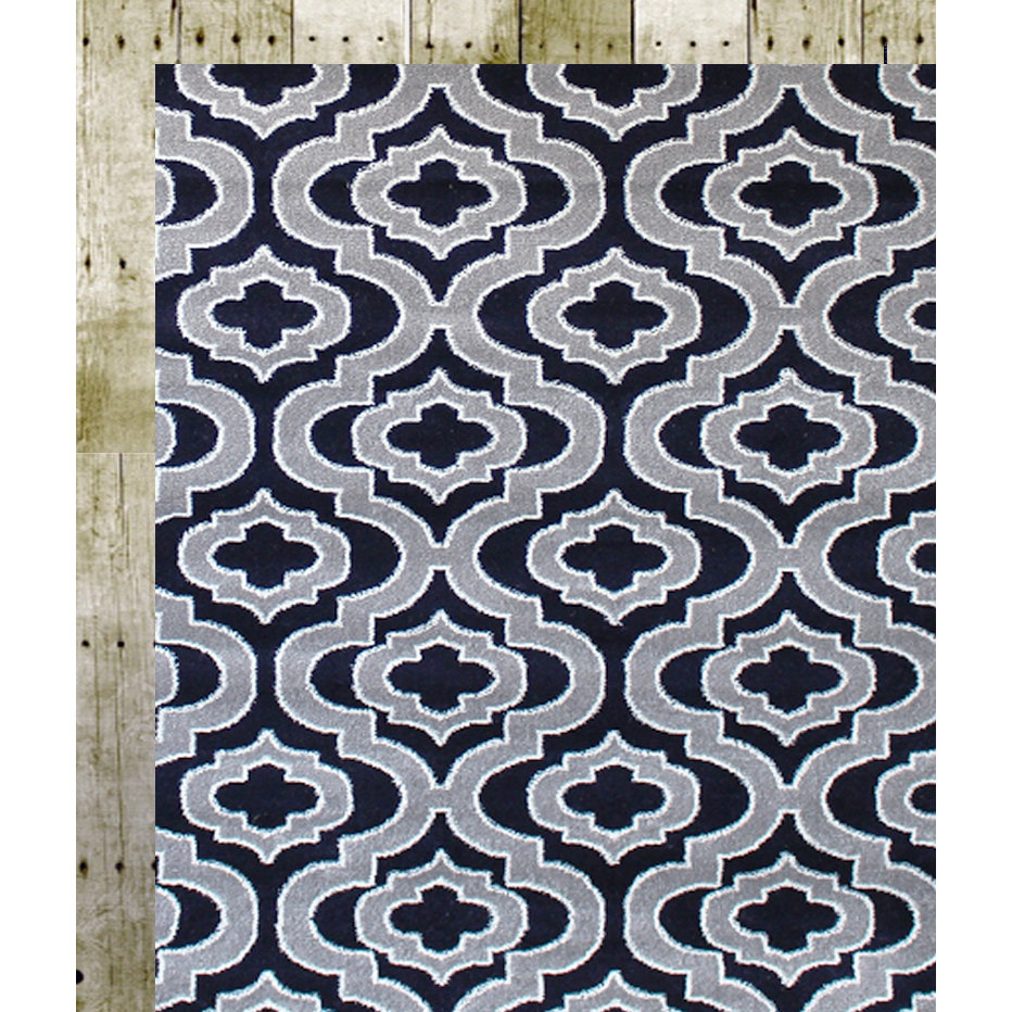 Rug and Decor Inc. Summit Elite Navy Blue/Gray Area Rug & Reviews Wayfair