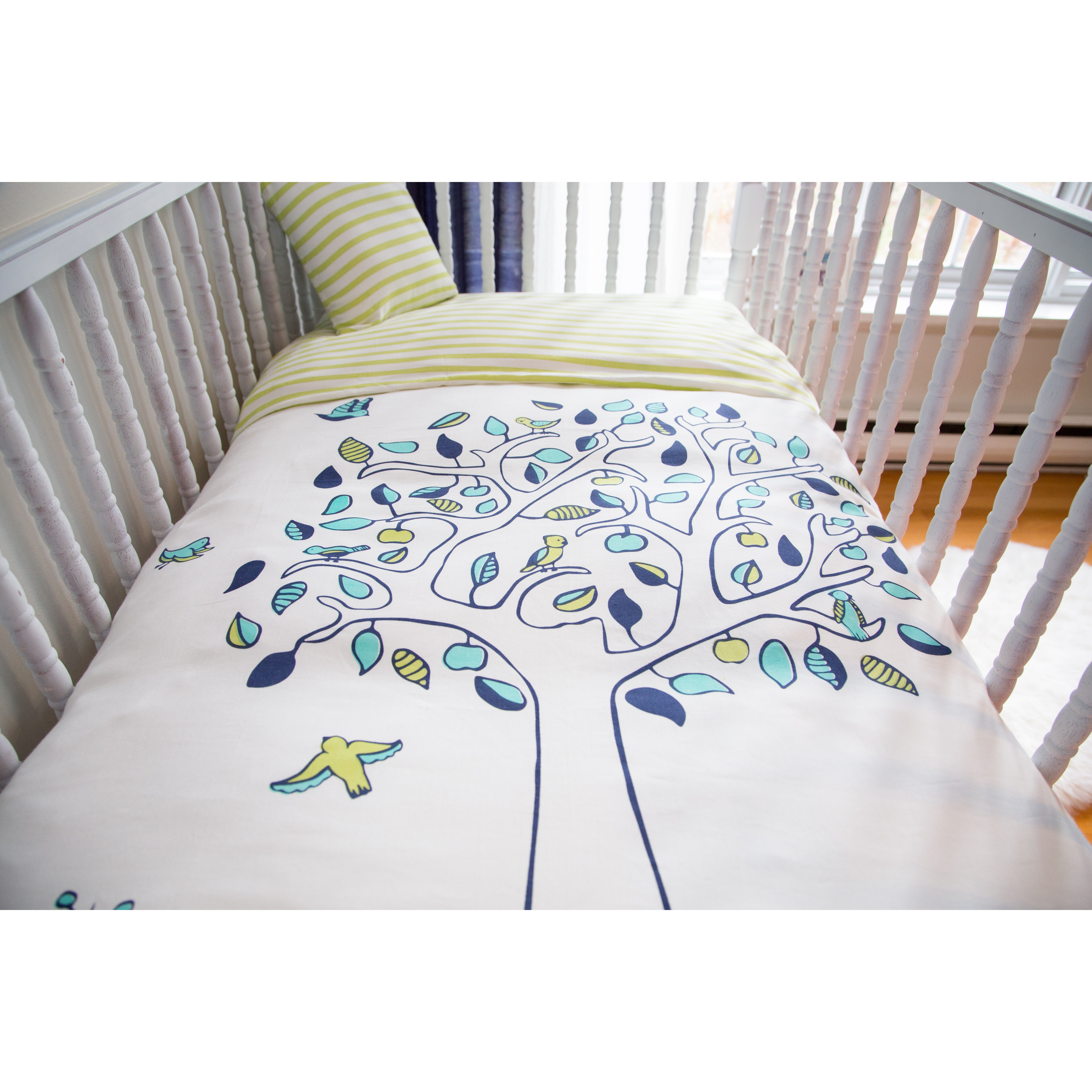 Atelier ëdele Apple Tree Organic Baby Down Duvet 4 Piece Crib Bedding