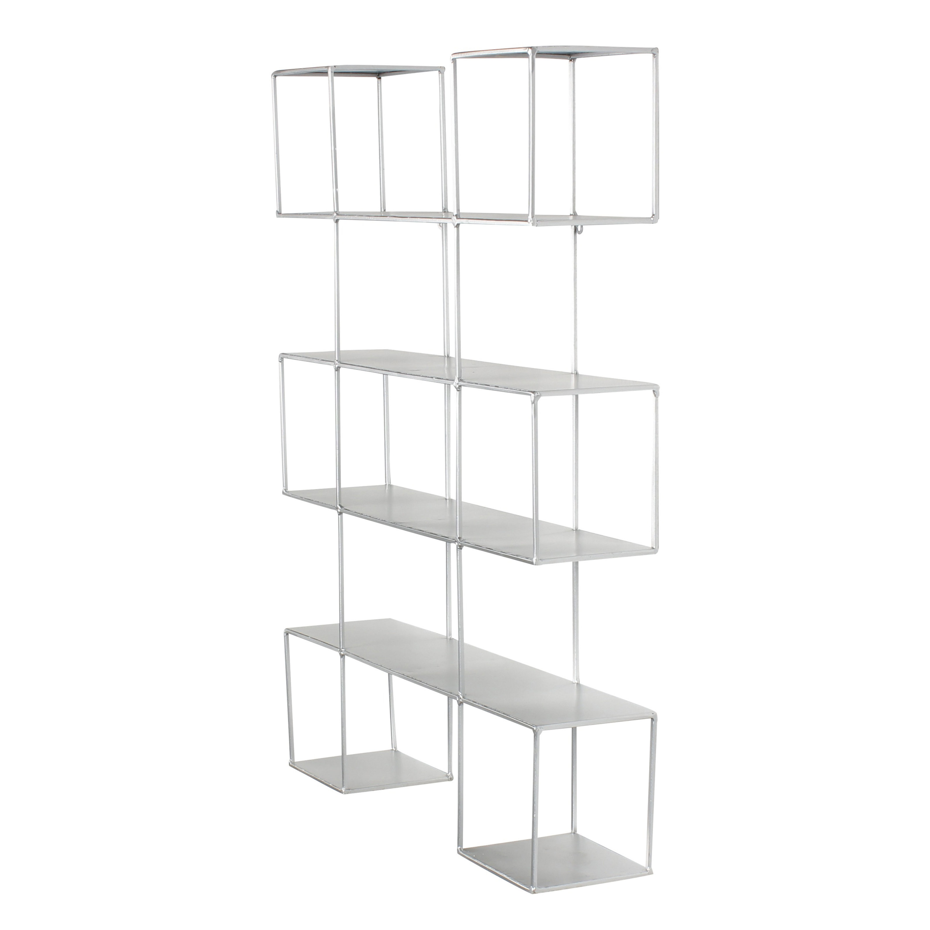 Kate and Laurel Tetbury Geometric Metal Floating Wall Shelf & Reviews