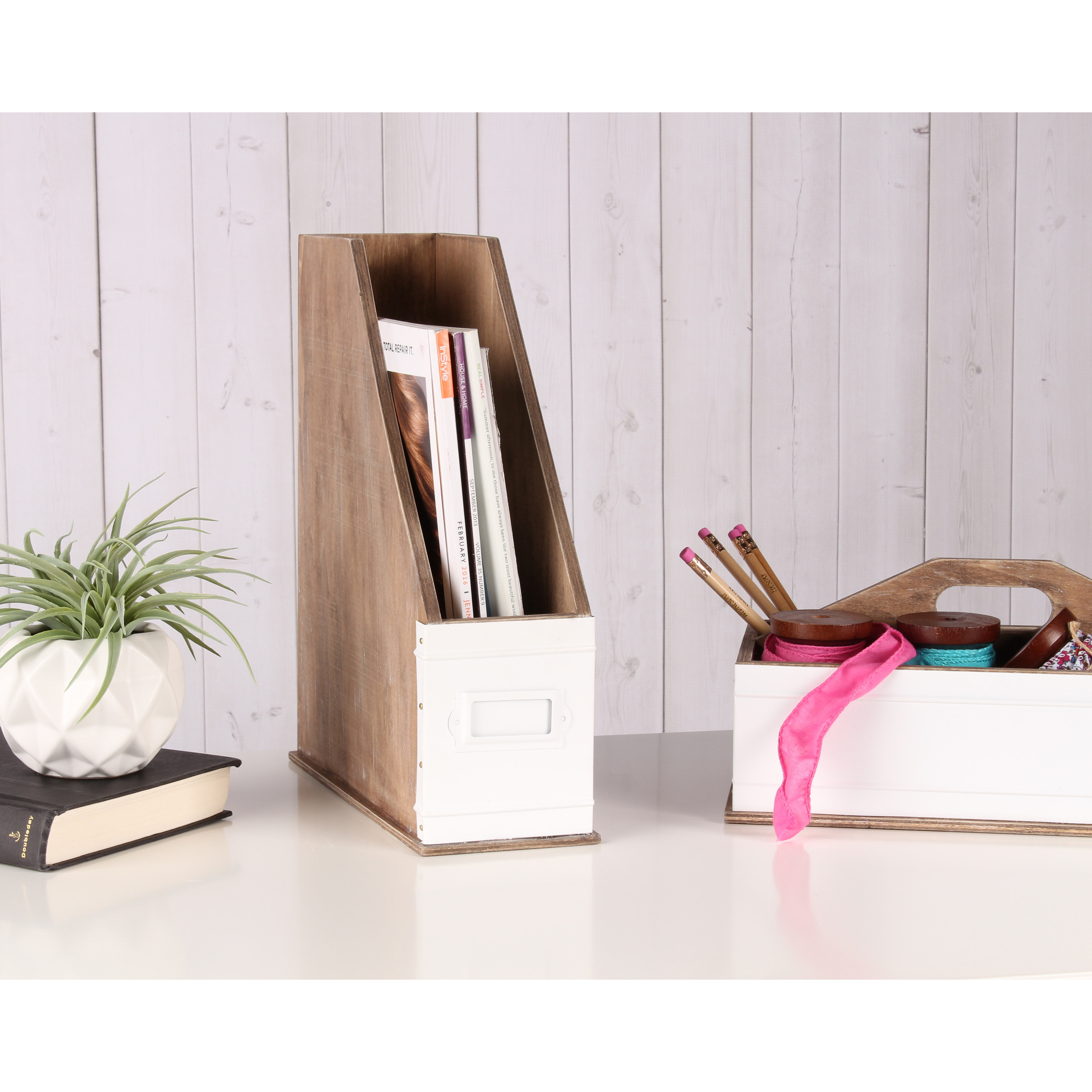 Kate and Laurel Industrious Magazine Holder Desktop Organizer Wayfair