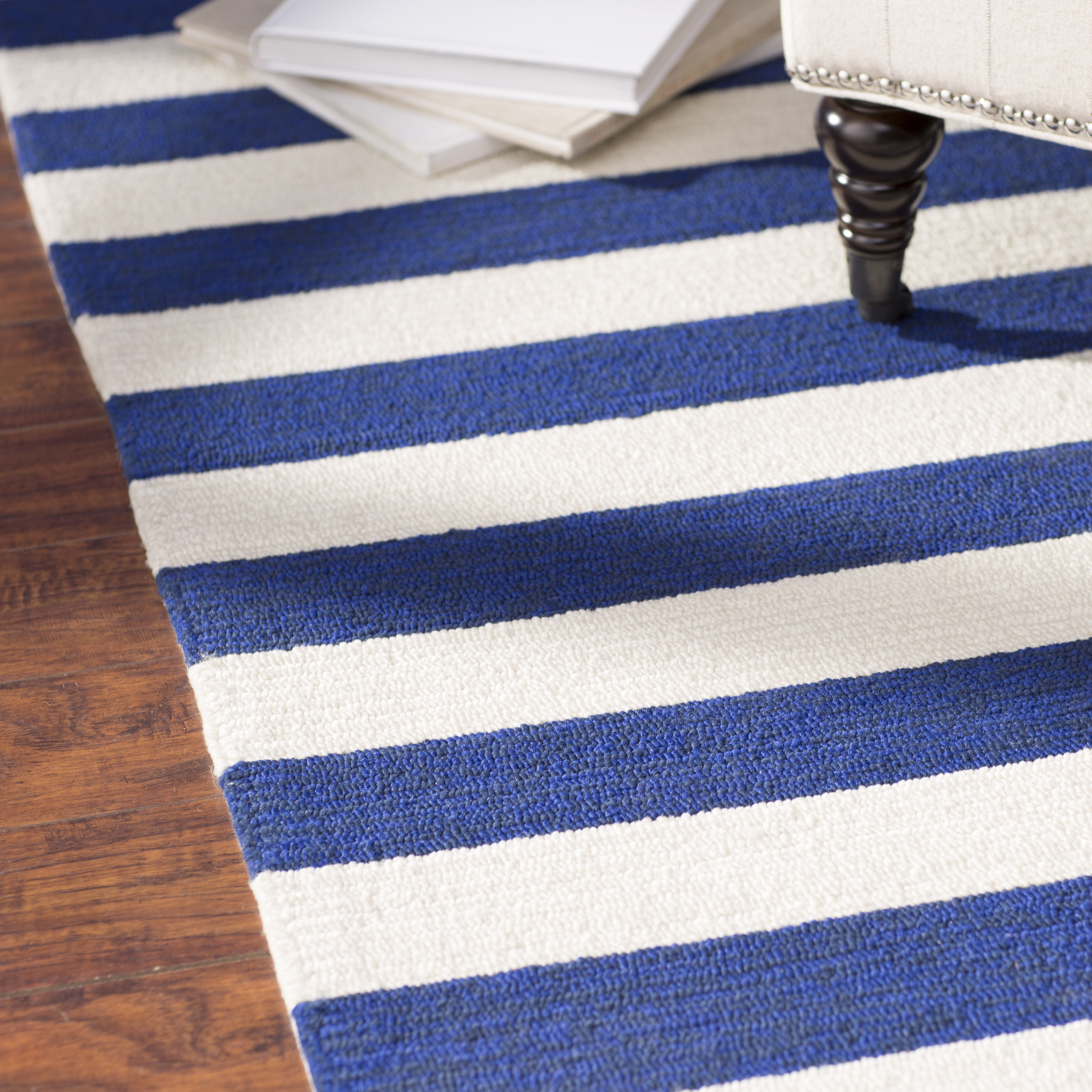 Breakwater Bay Suffield Navy/Cream Indoor/Outdoor Area Rug & Reviews