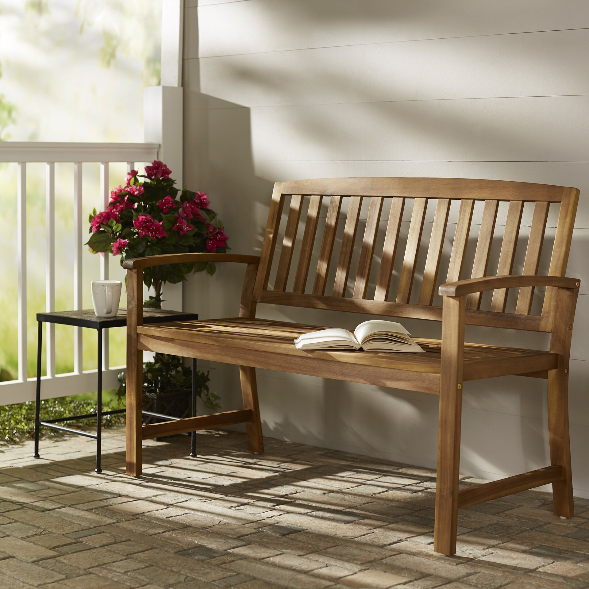 Breakwater Bay Acacia Wood Garden Bench And Reviews Wayfair