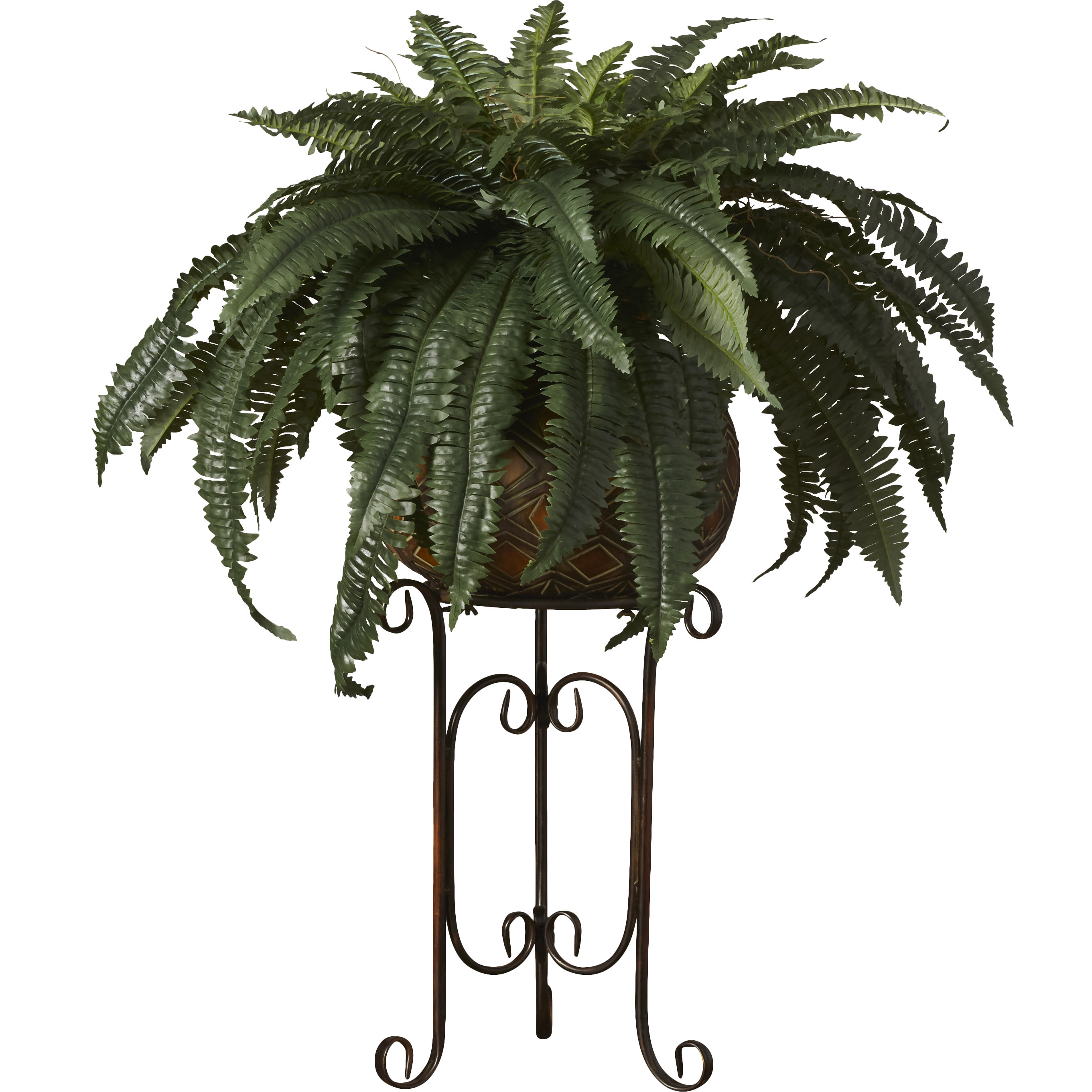 Breakwater Bay Artificial Fern Floor Plant in Planter & Reviews Wayfair