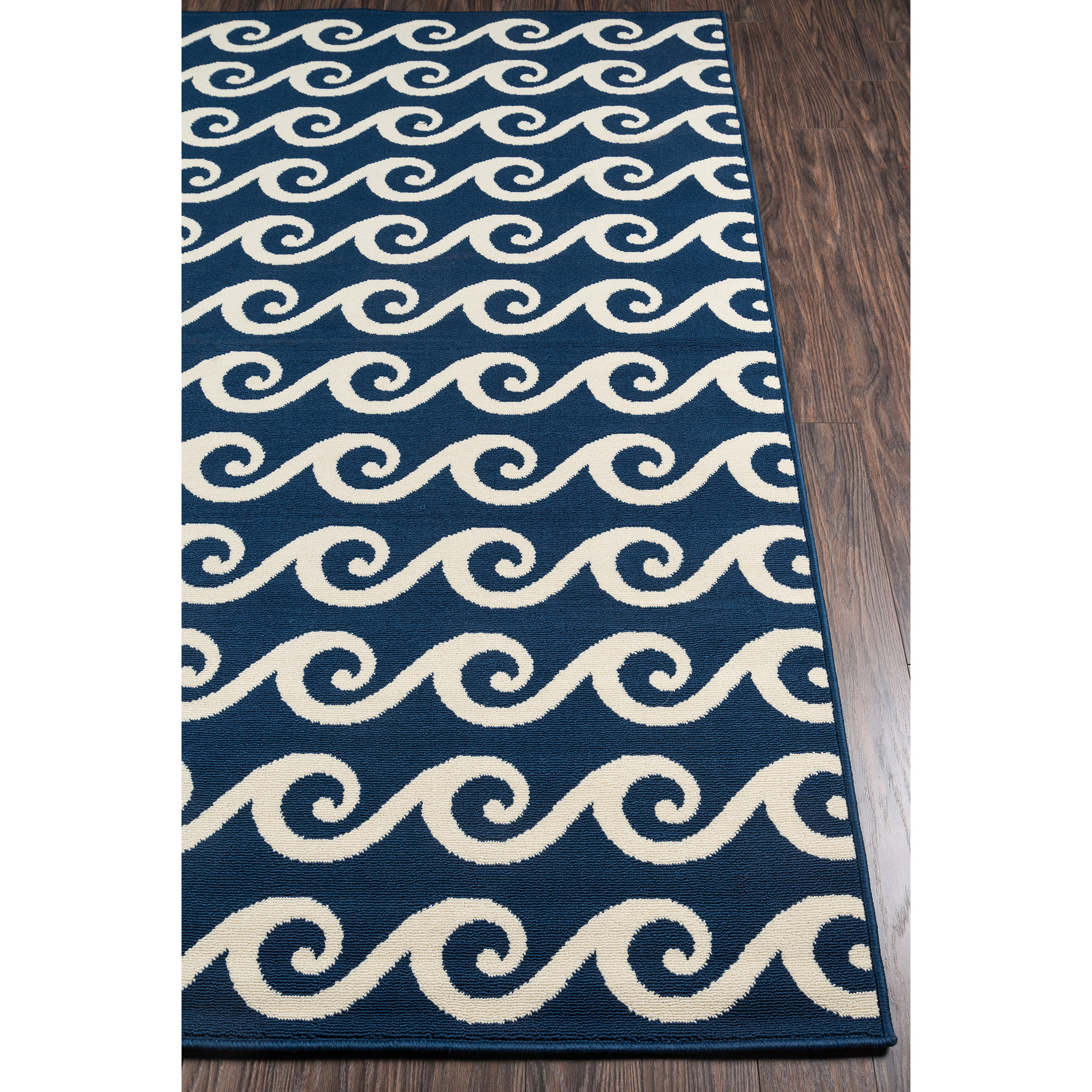 Breakwater Bay Norris Navy Indoor/Outdoor Area Rug Wayfair
