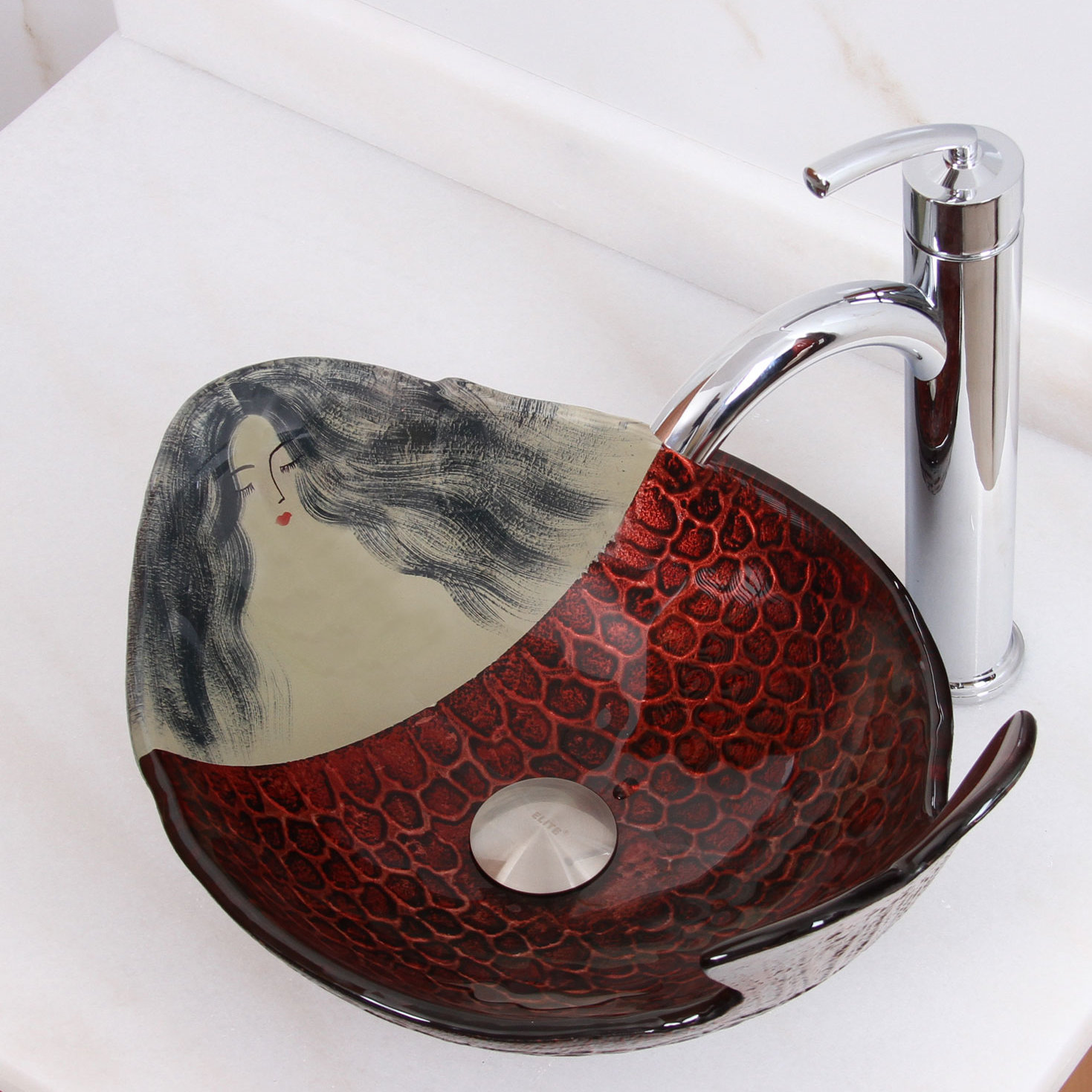 Elimaxs Elite Mermaid Vessel Bathroom Sink & Reviews Wayfair