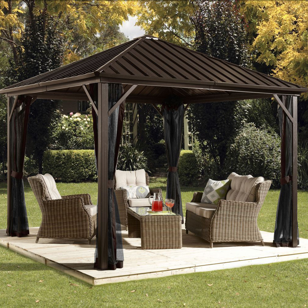 sojag dakota 10 ft w x 10 ft d metal permanent gazebo sojag dakota 10 ft w x 10 ft d metal permanent gazebo