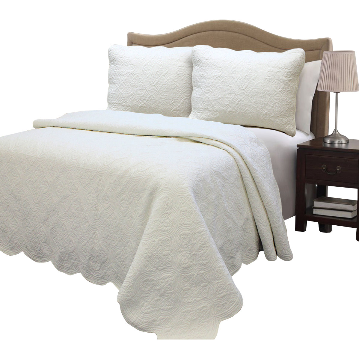 Cozy Line Home Fashion Blantyre Scalloped Edge Quilt Set & Reviews Wayfair