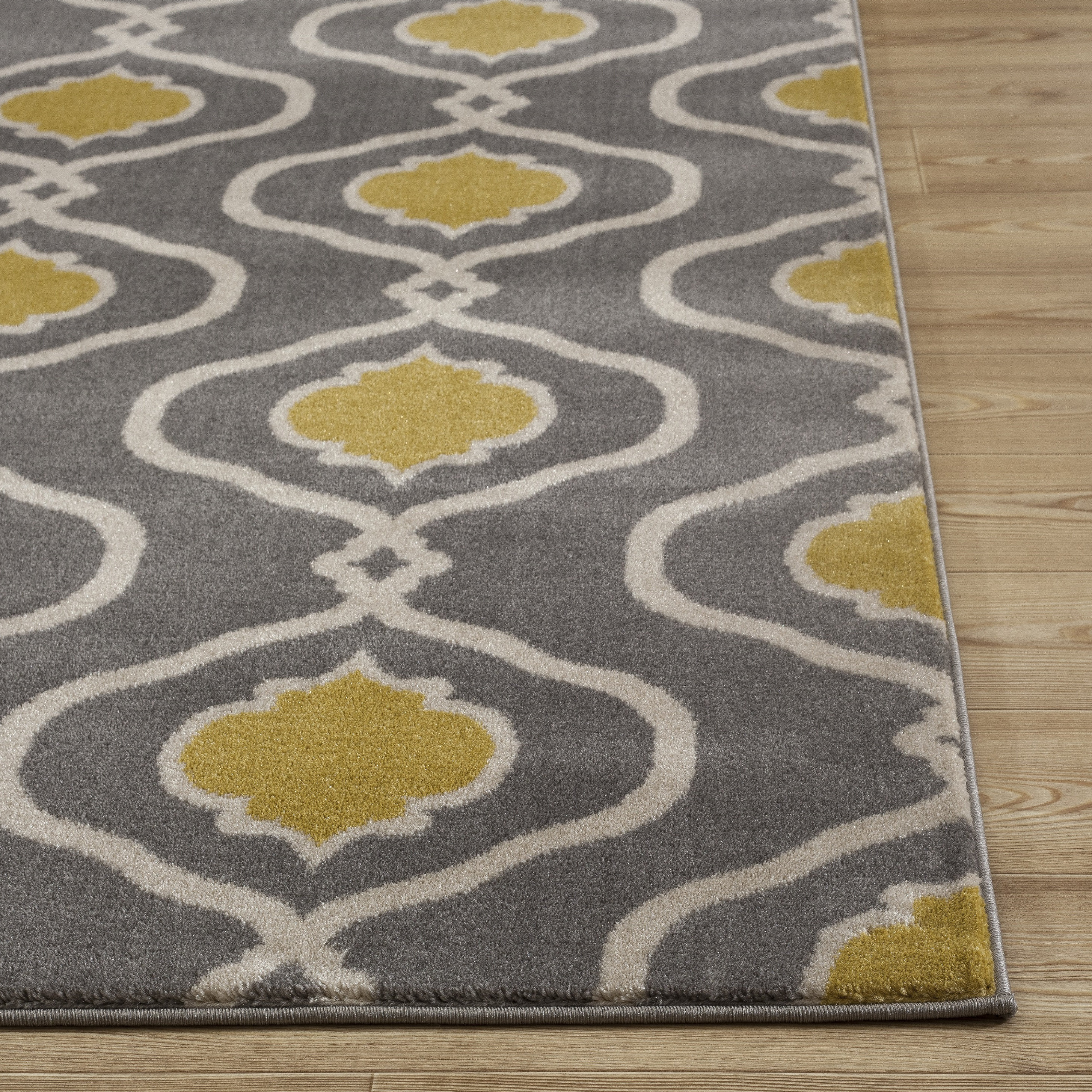 World Rug Gallery Alpine Gray/Yellow Area Rug & Reviews Wayfair