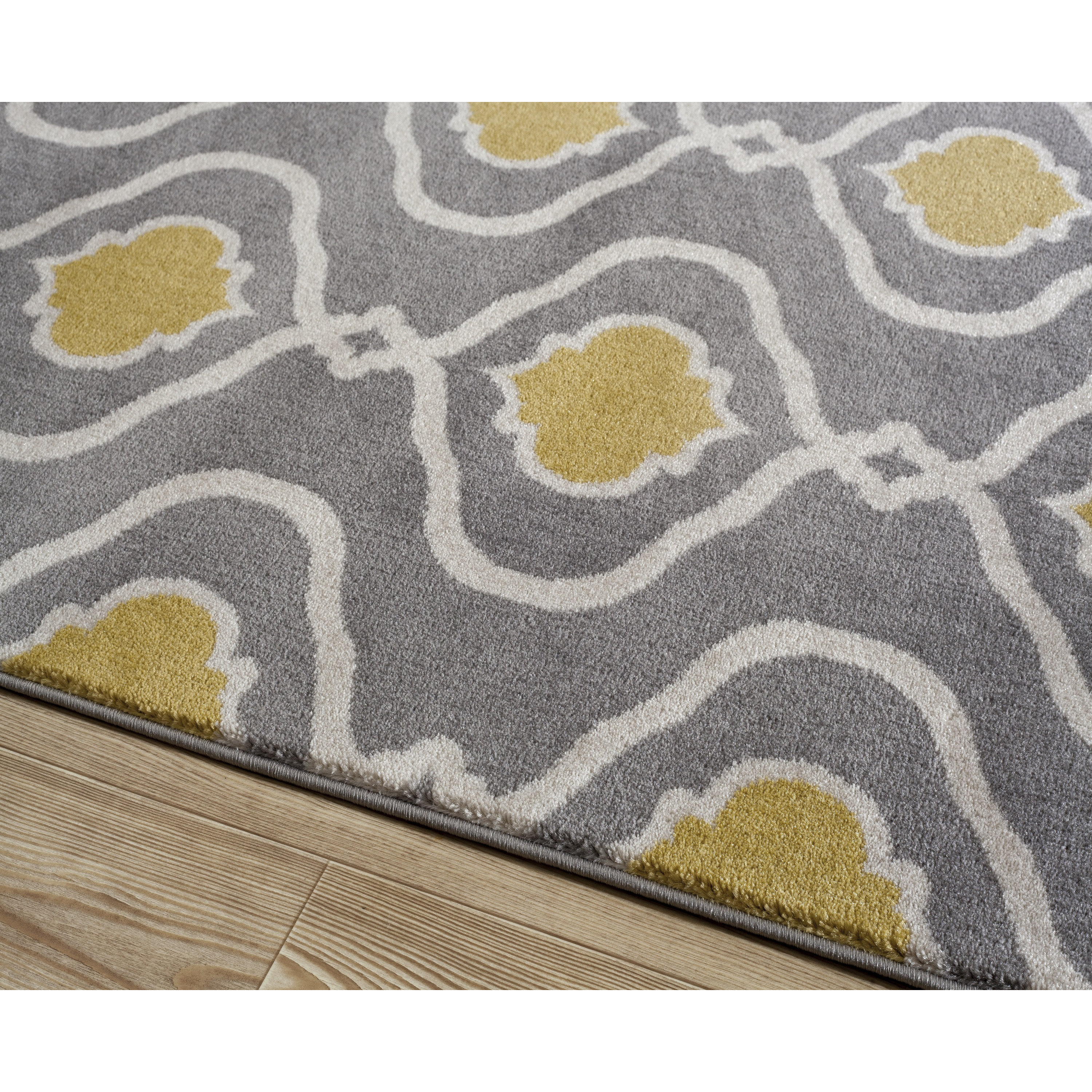 World Rug Gallery Alpine Gray/Yellow Area Rug & Reviews Wayfair