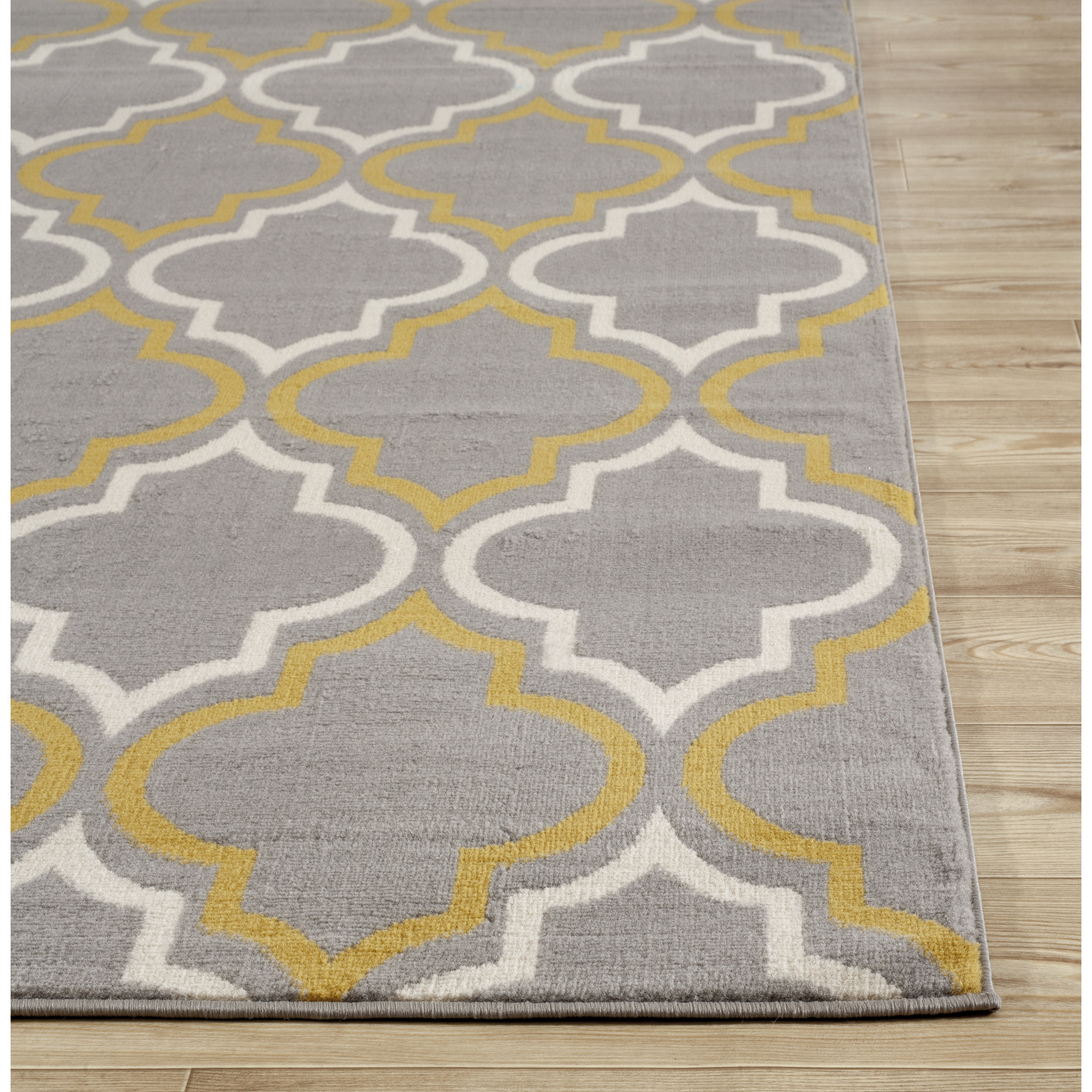 World Rug Gallery Newport Gray / Yellow Area Rug & Reviews Wayfair
