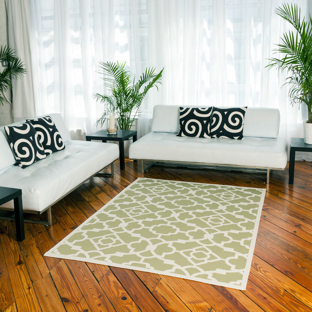 BudgeIndustries Monaco Sage Green Indoor/Outdoor Area Rug & Reviews