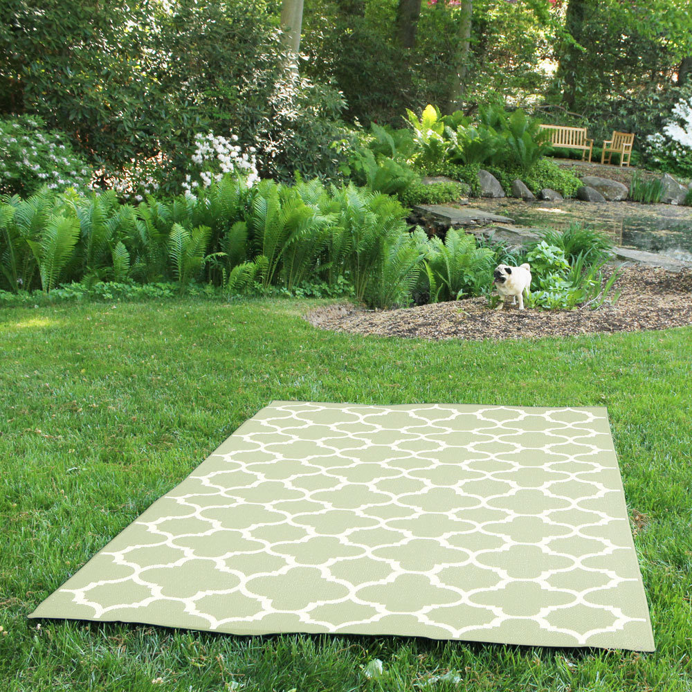 BudgeIndustries Winchester Sage Green Indoor/Outdoor Area Rug Wayfair