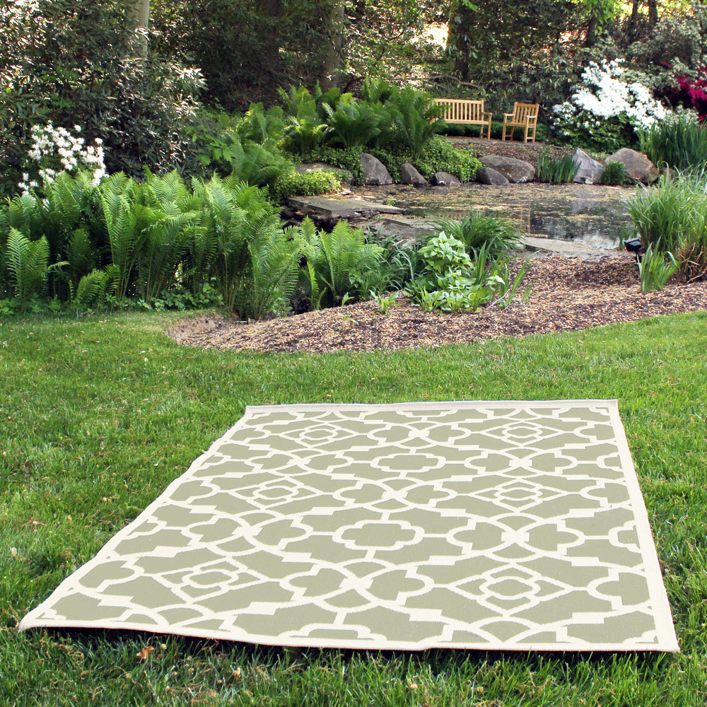 BudgeIndustries Monaco Sage Green Indoor/Outdoor Area Rug & Reviews