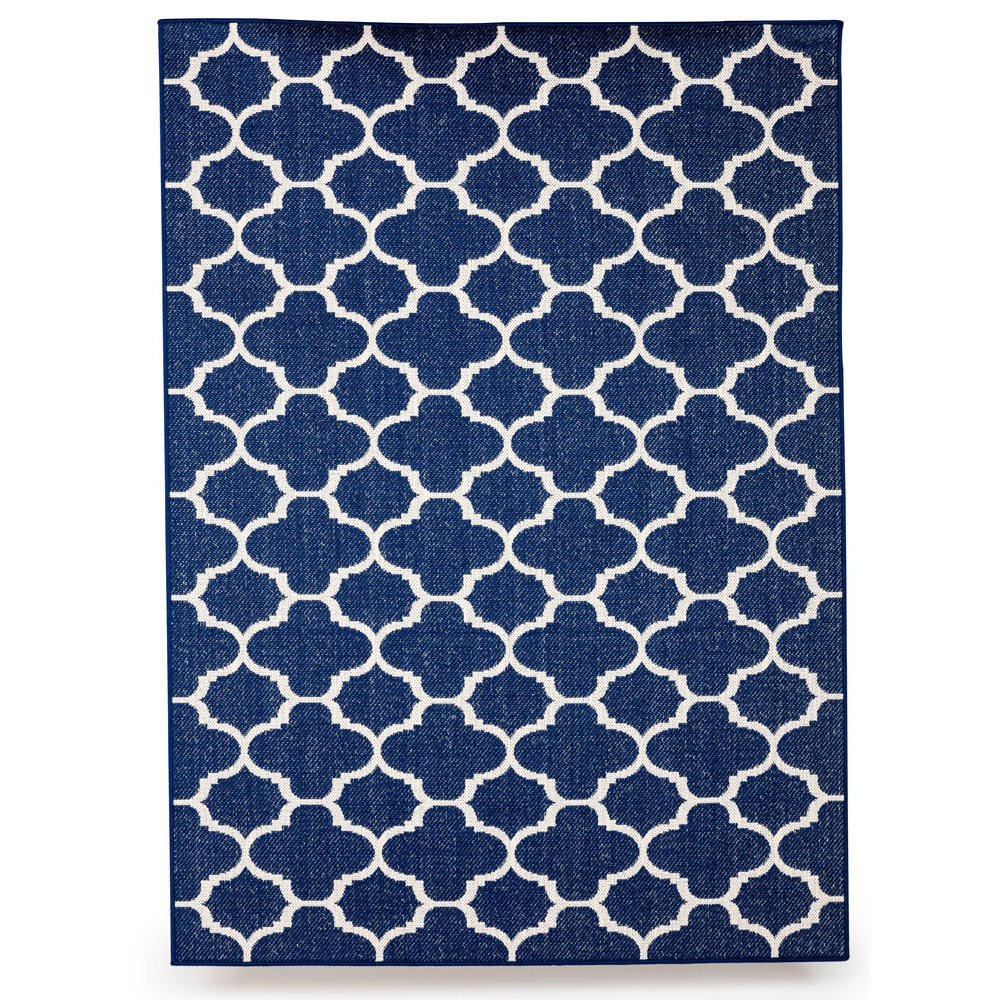 BudgeIndustries Winchester Royal Blue Indoor/Outdoor Area Rug & Reviews ...