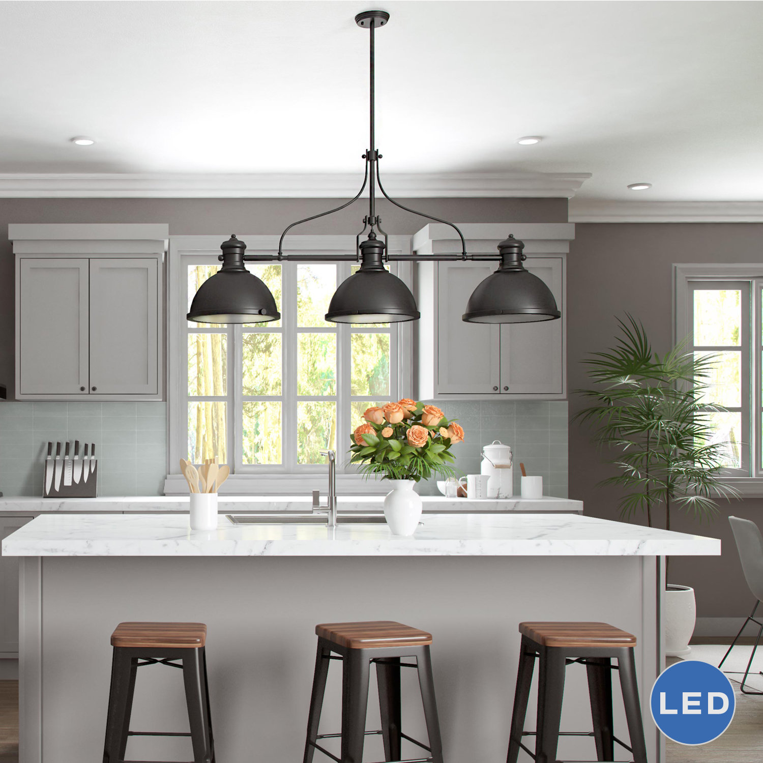 VONNLighting Dorado 3 Light Kitchen Island Pendant & Reviews | Wayfair