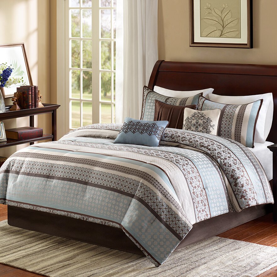 Madison Park Princeton 7 Piece Reversible Comforter Set & Reviews | Wayfair