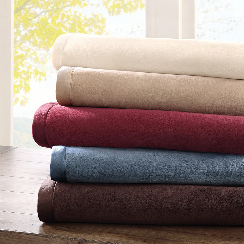 Madison Park Velour Plush Blanket & Reviews Wayfair