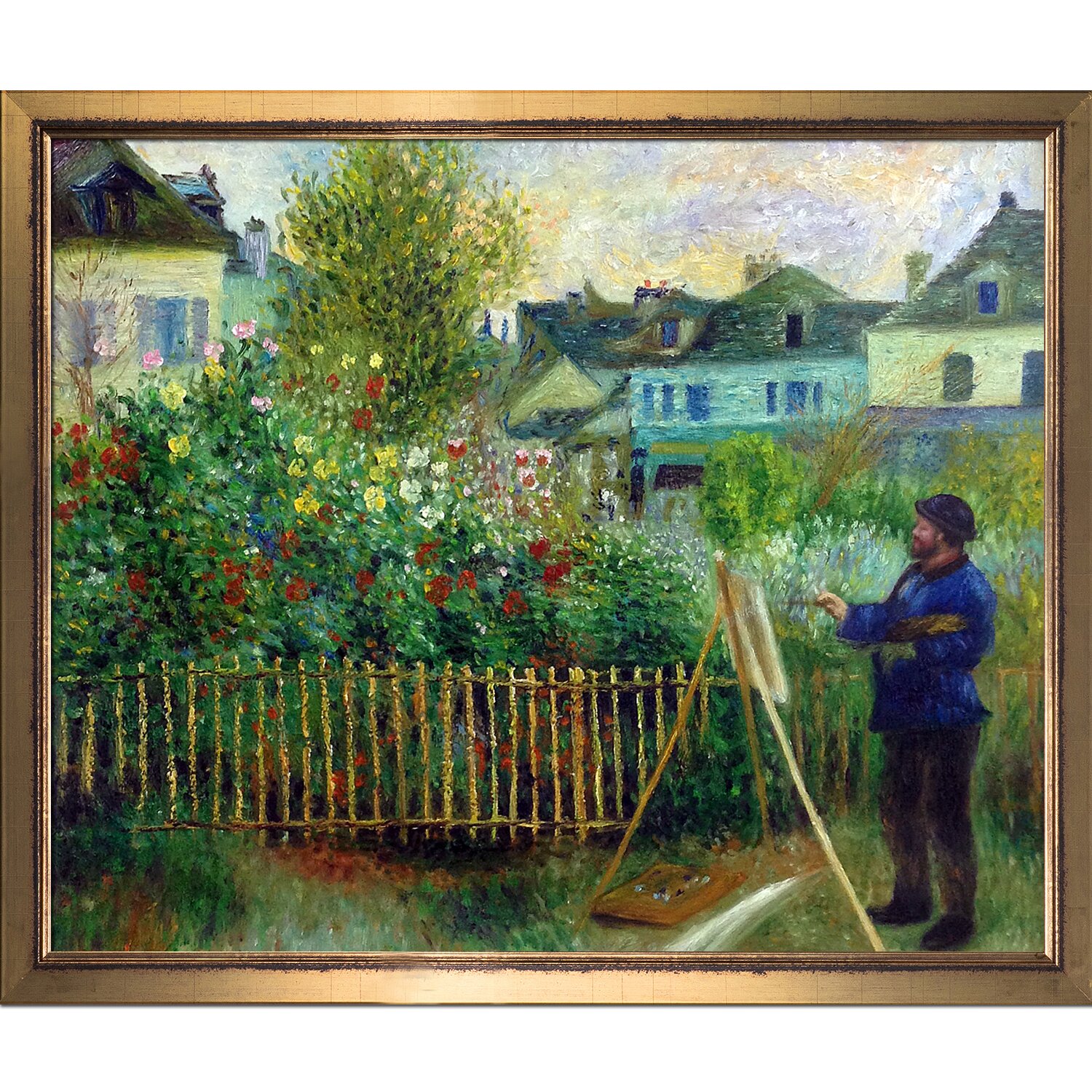 La Pastiche Monet Painting in His Garden at Argenteuil, 1873 by Pierre ...