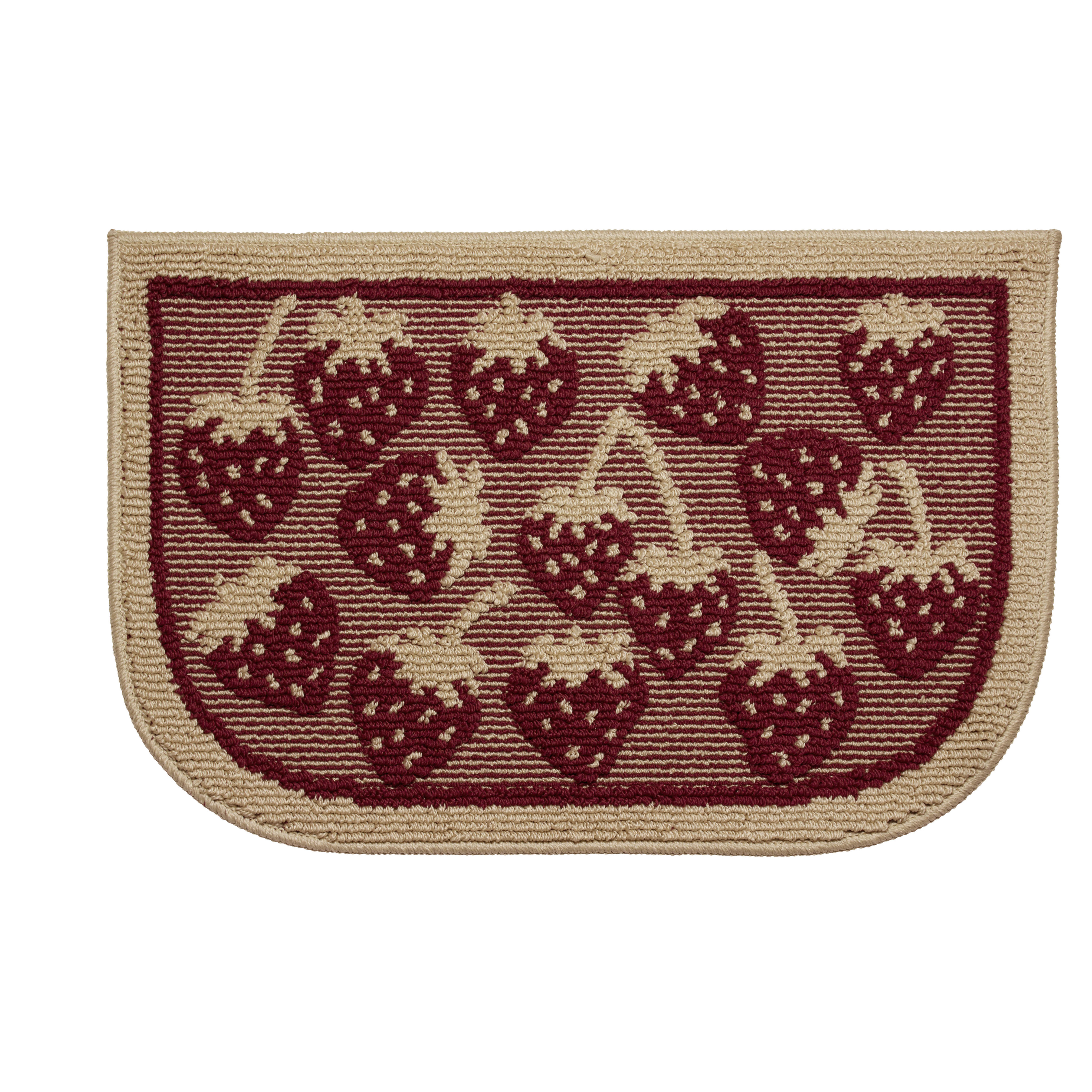 Structures Textured Loop Strawberry Field Wedge Slice Kitchen Area Rug